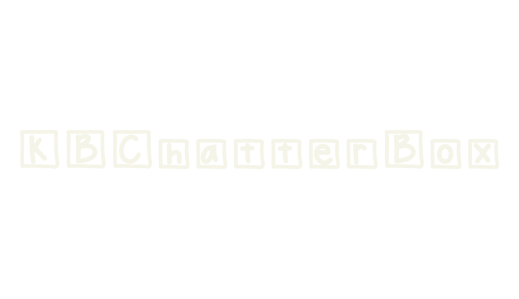 KBChatterBox, handwritten font preview