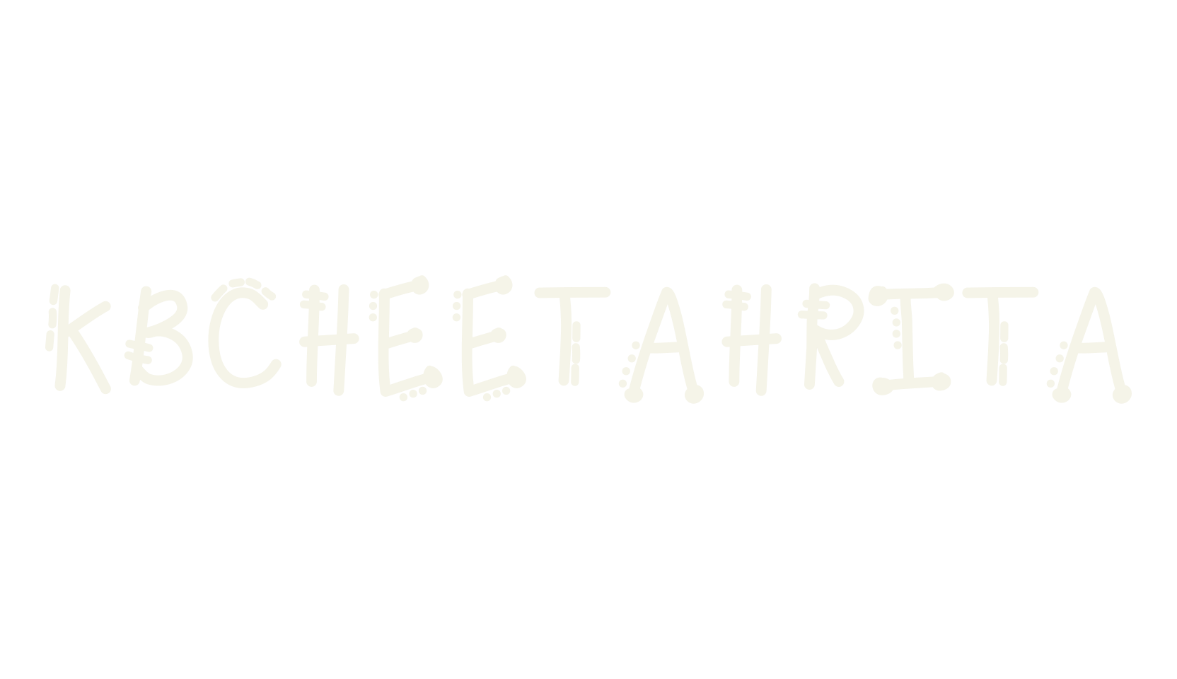 KBCHEETAHRITA, display market font preview