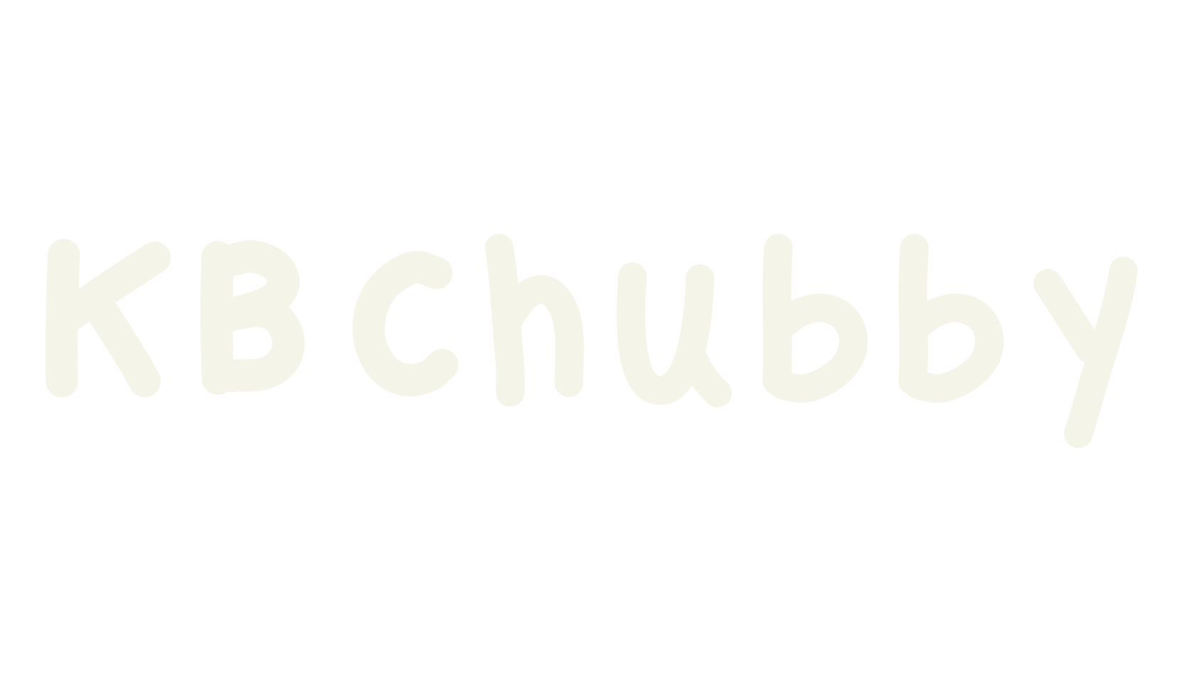 KBChubby, handwritten font preview