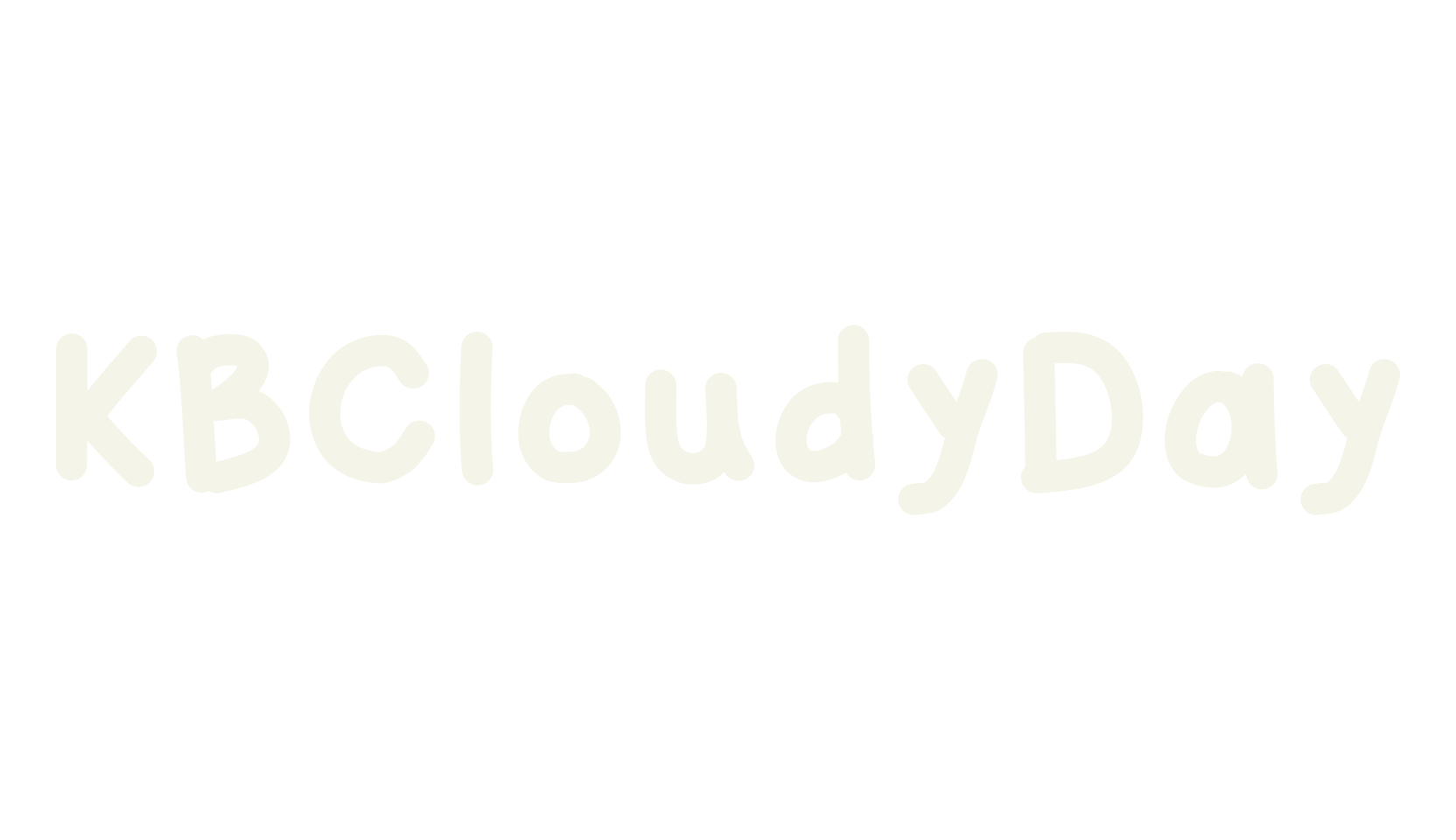 KBCloudyDay, handwritten font preview