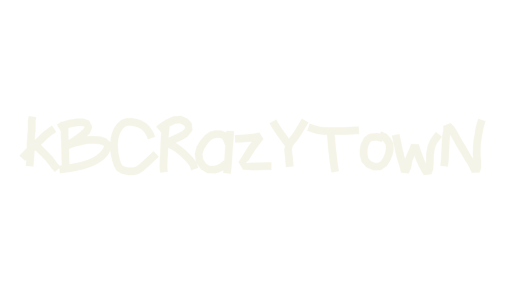 KBCRazYTowN, handwritten font preview