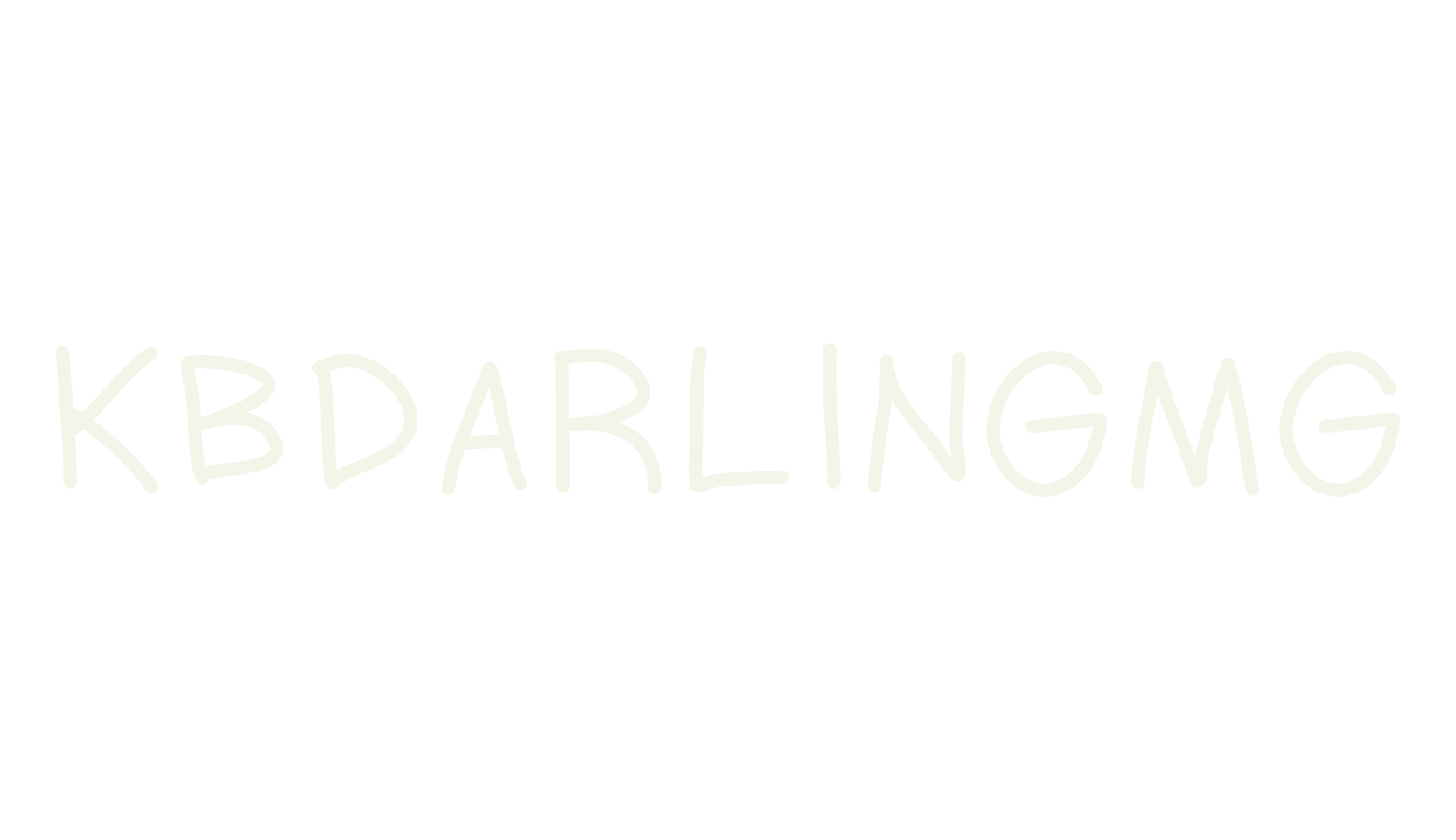 KBDARLINGMG, handwritten font preview