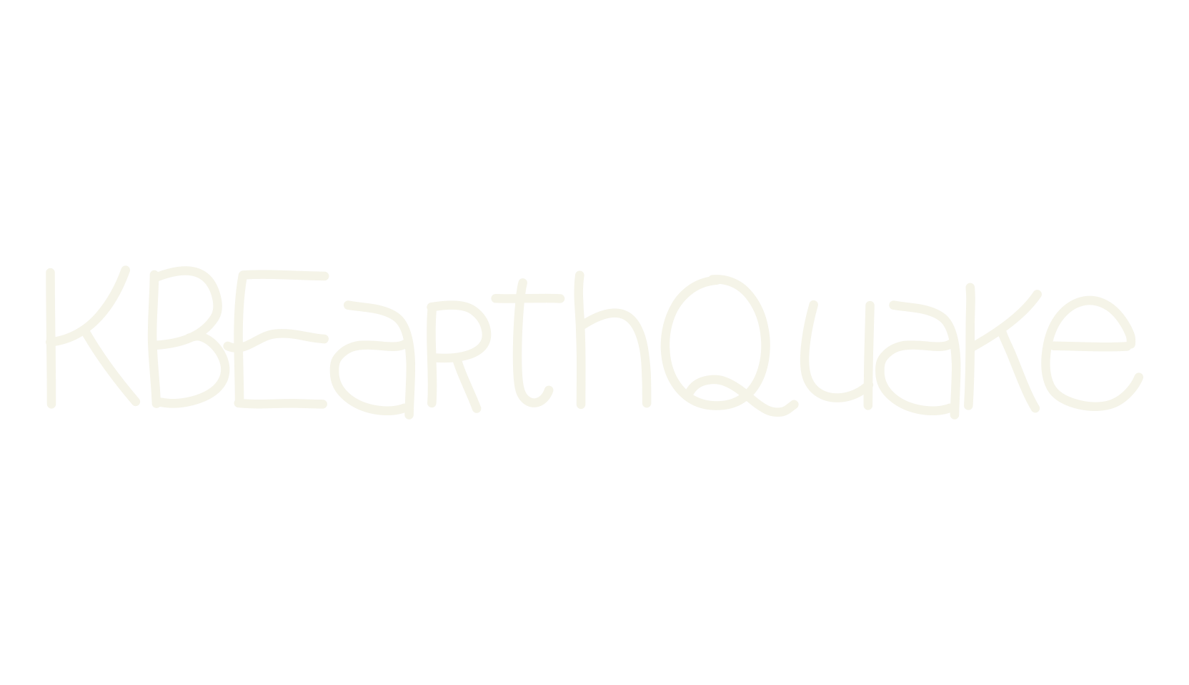 KBEarthQuake, handwritten font preview