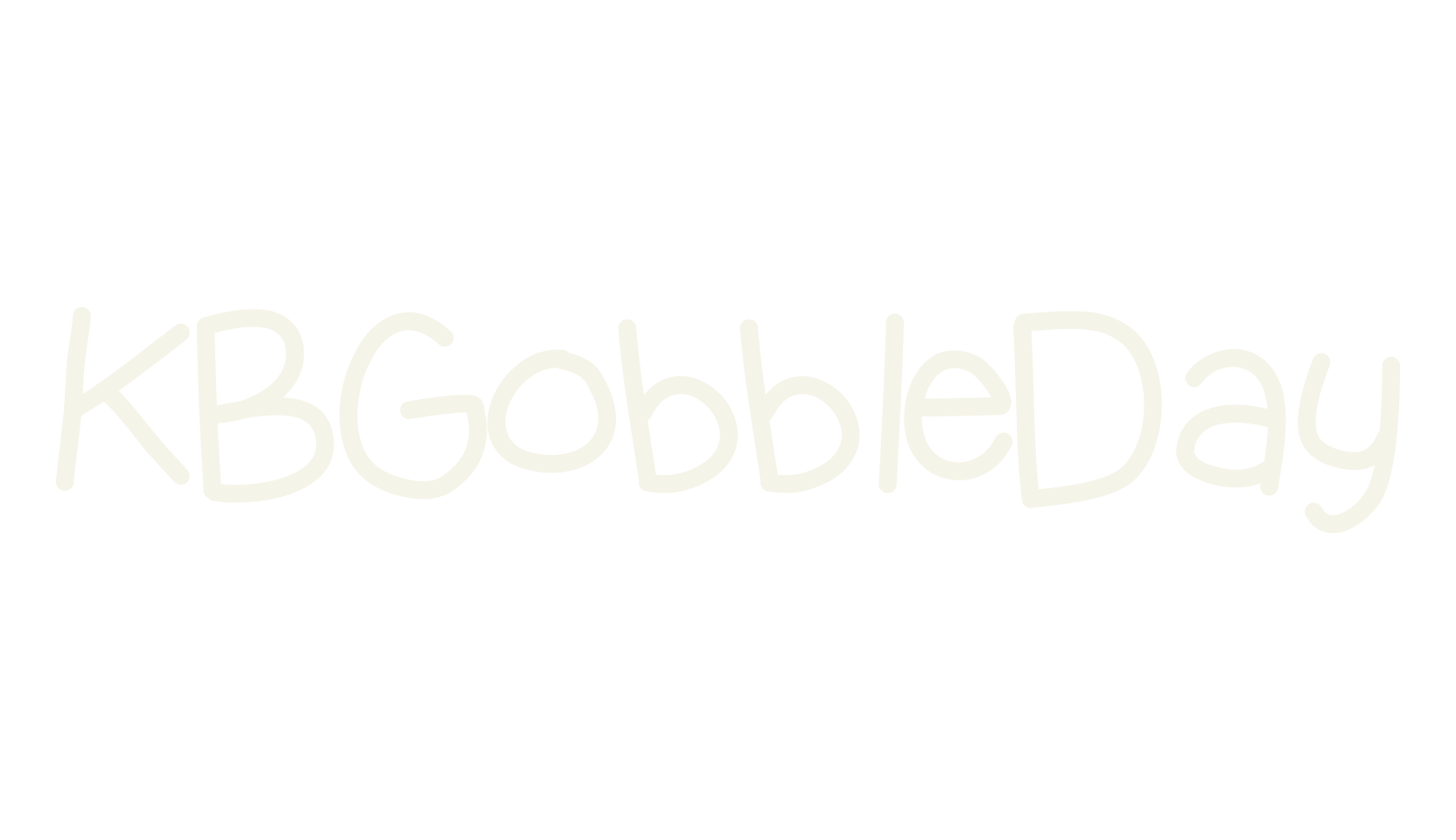 KBGobbleDay, handwritten font preview