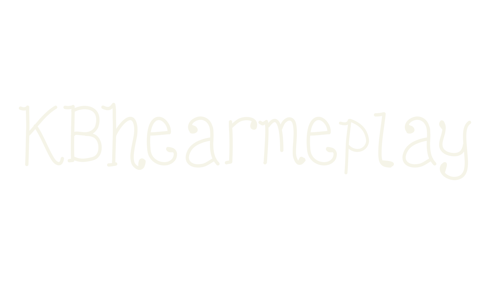 KBhearmeplay, handwritten font preview