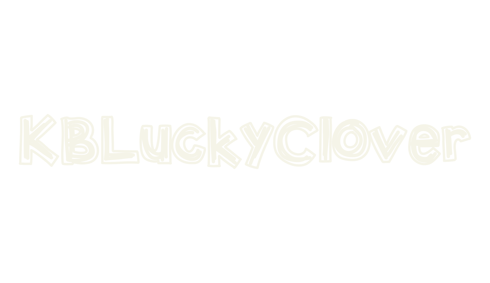 KBLuckyClover, handwritten font preview
