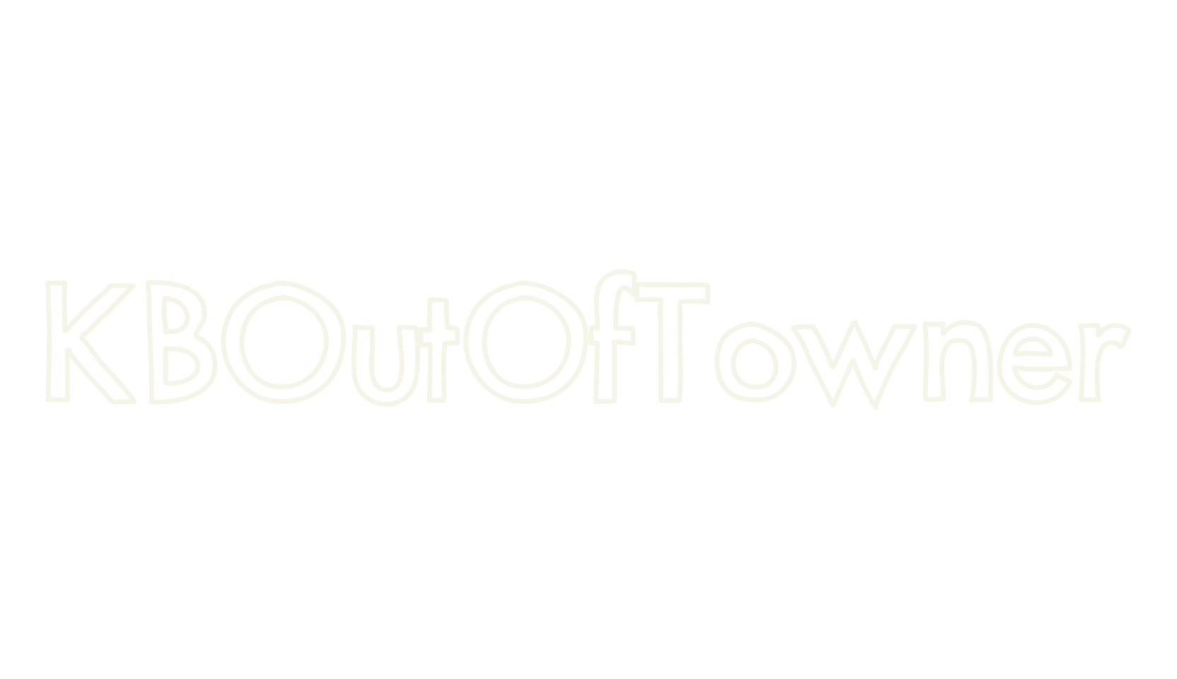 KBOutOfTowner, handwritten font preview