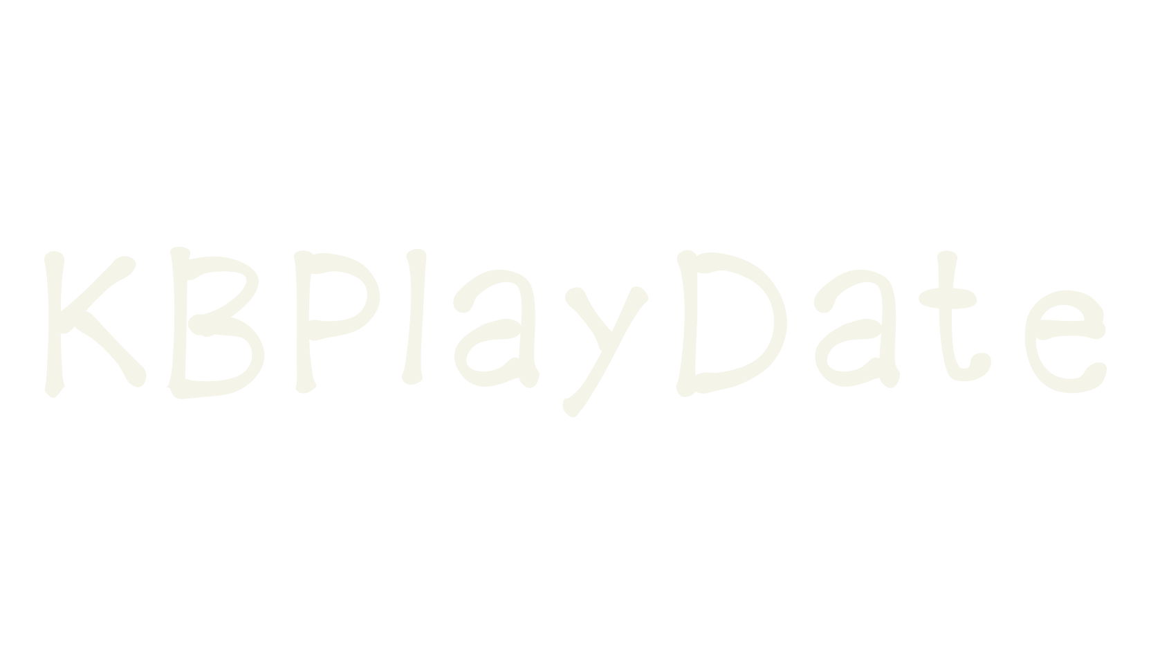KBPlayDate, handwritten font preview