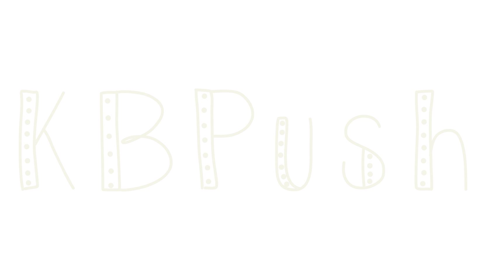 KBPush, handwritten font preview