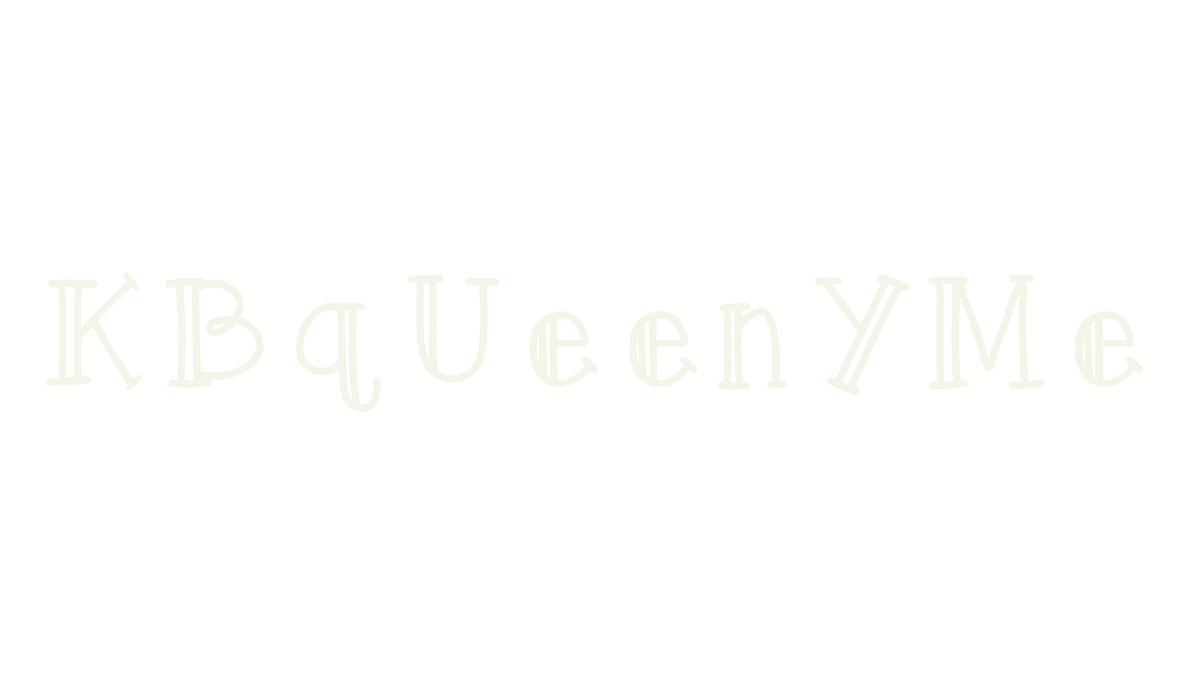 KBqUeenYMe, handwritten font preview