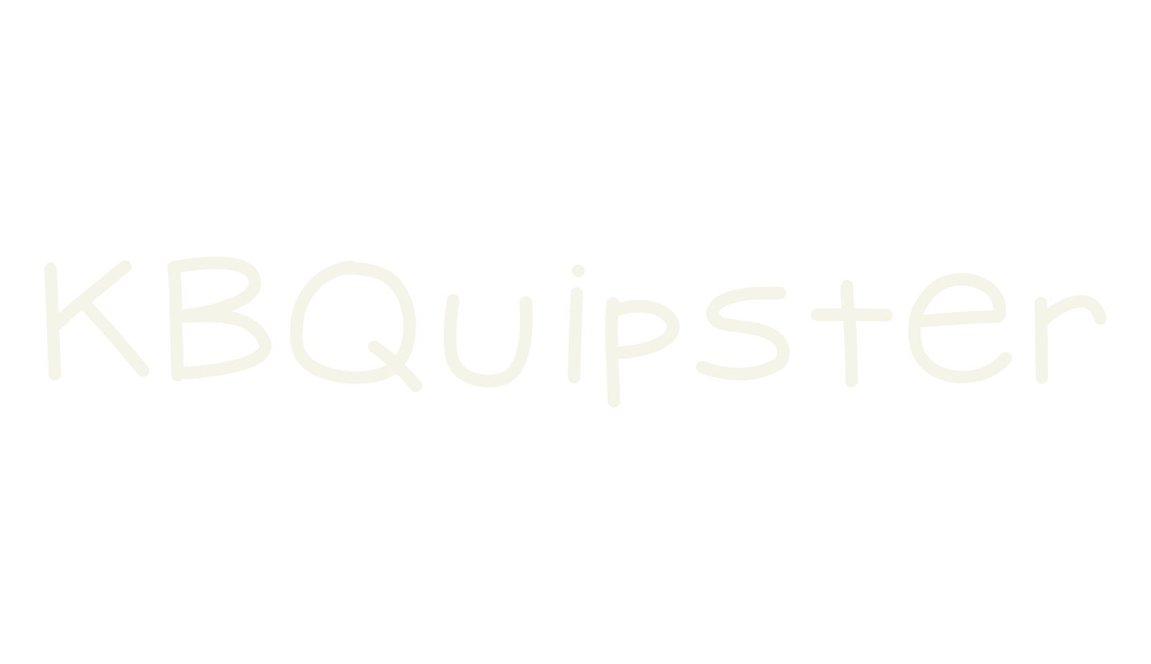 KBQuipster, handwritten font preview