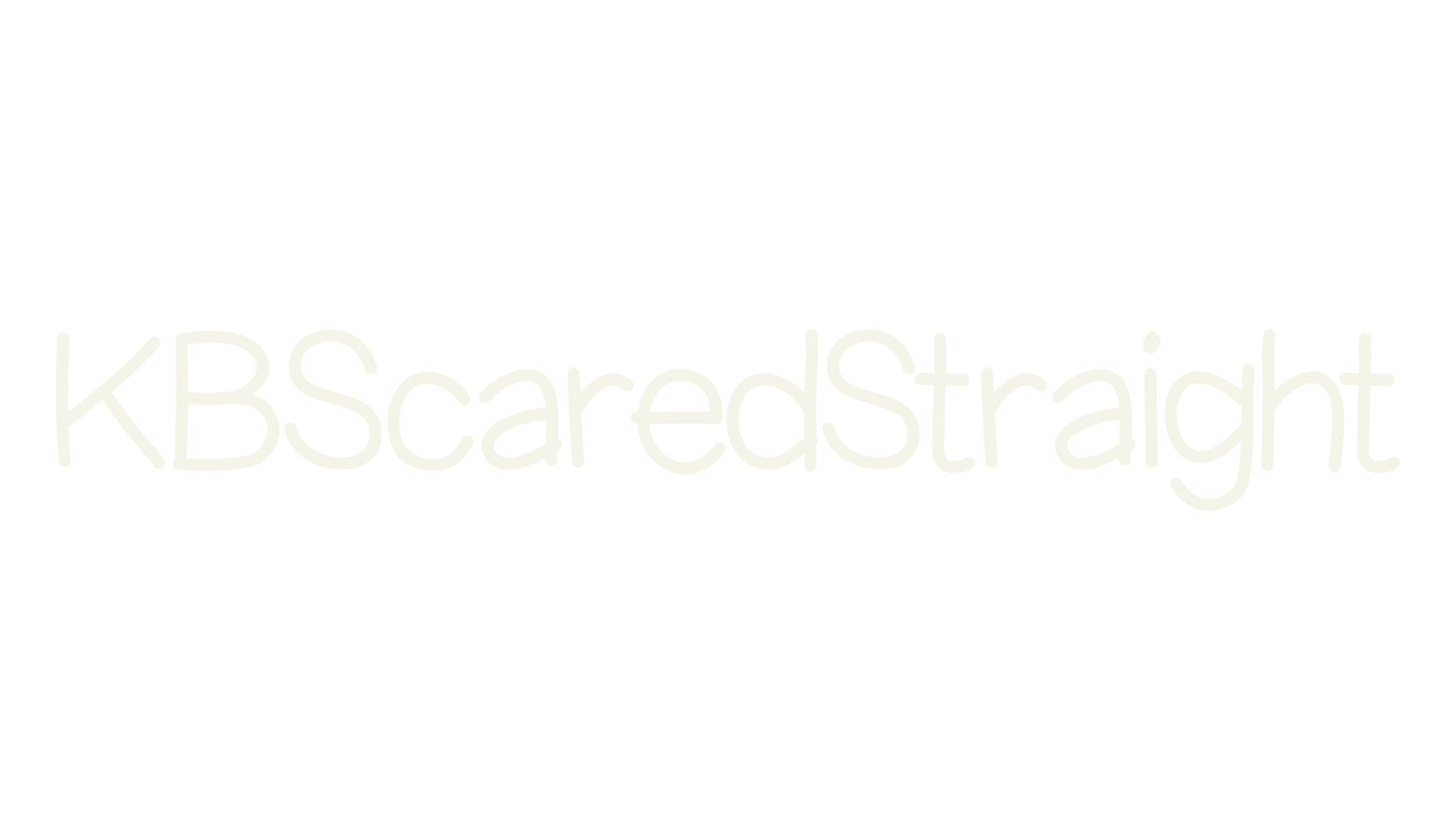 KBScaredStraight, handwritten font preview