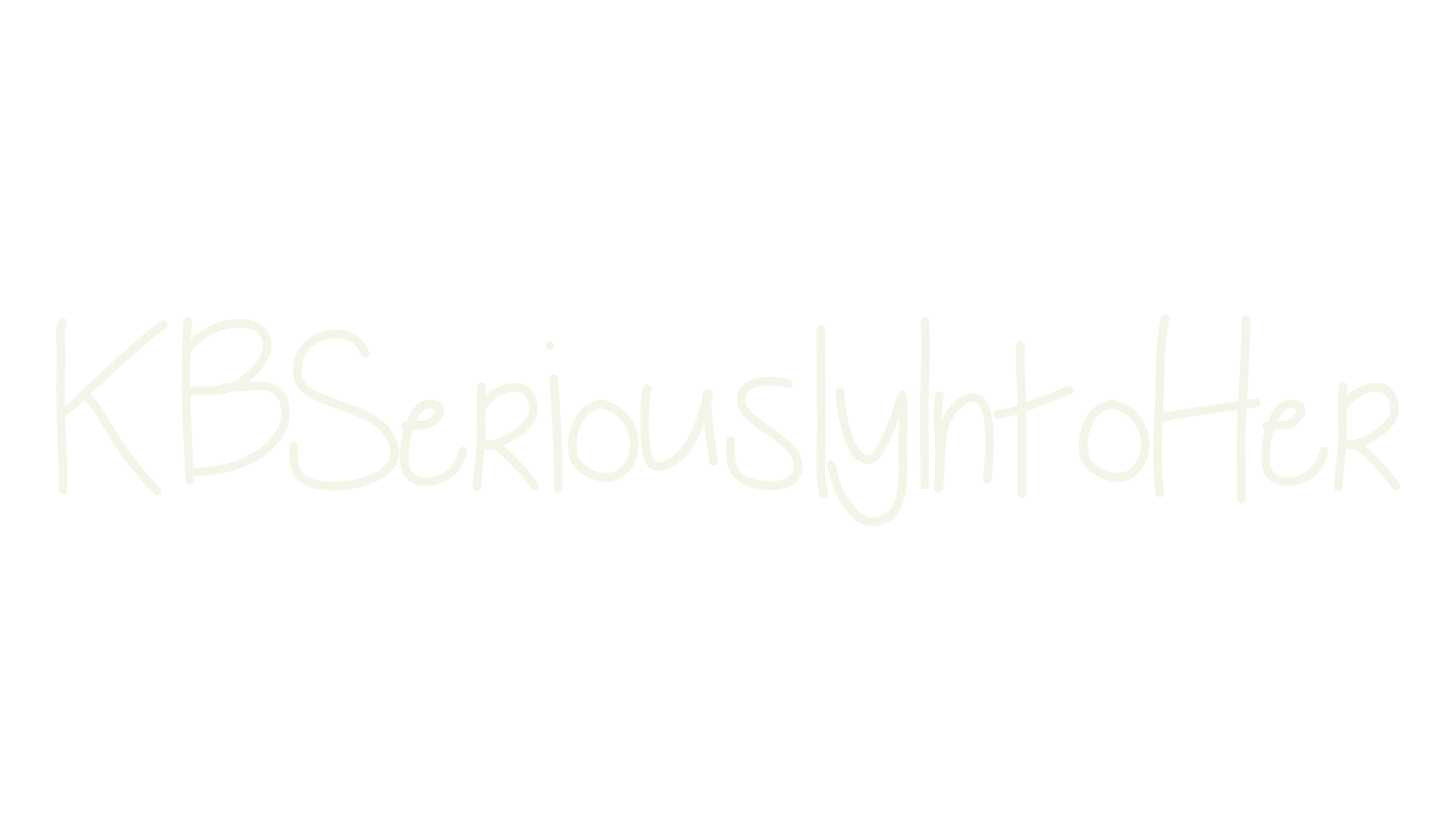 KBSeriouslyIntoHer, handwritten font preview