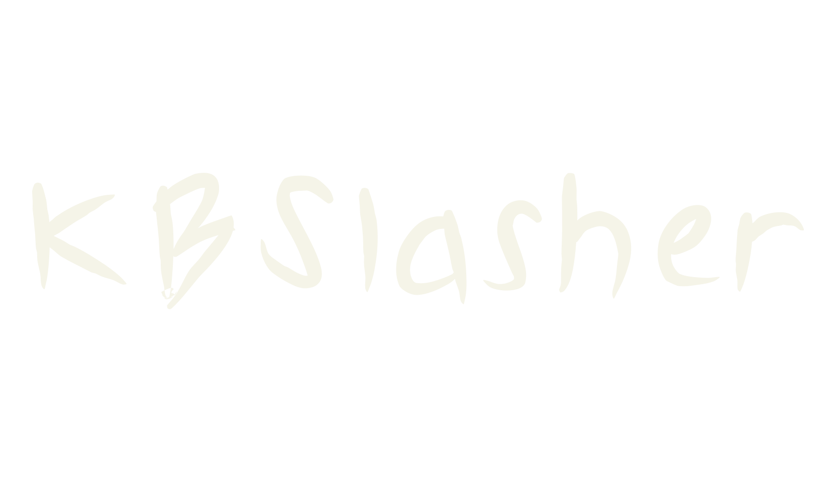 KBSlasher, handwritten font preview
