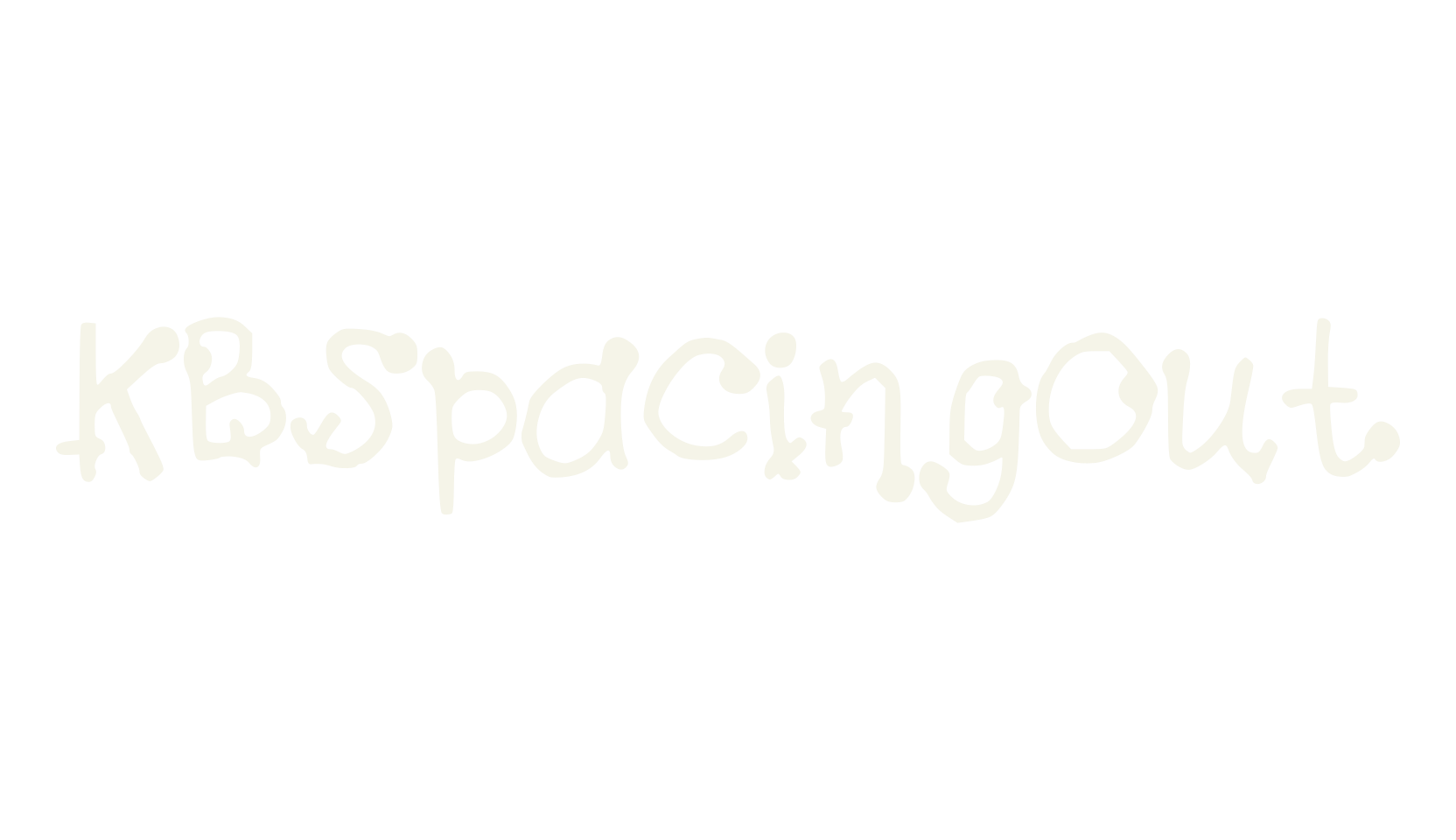 KBSpacingOut, handwritten font preview