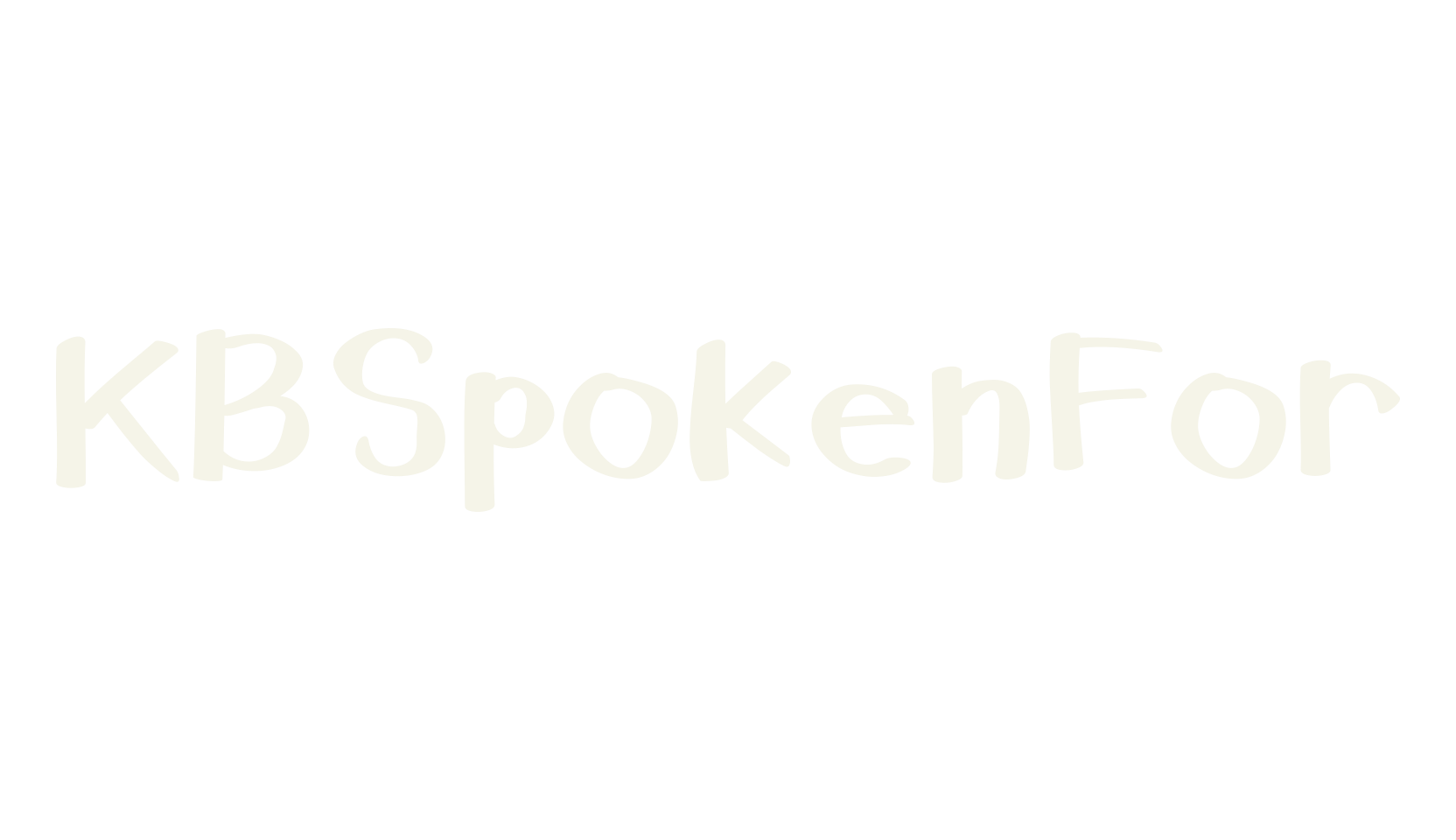 KBSpokenFor, handwritten font preview