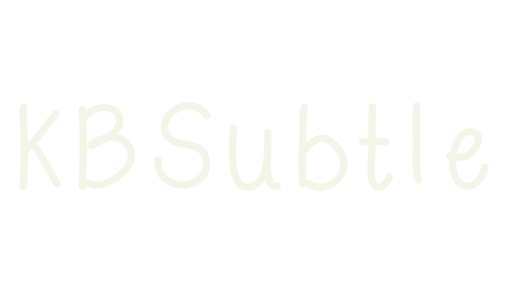 KBSubtle, handwritten font preview