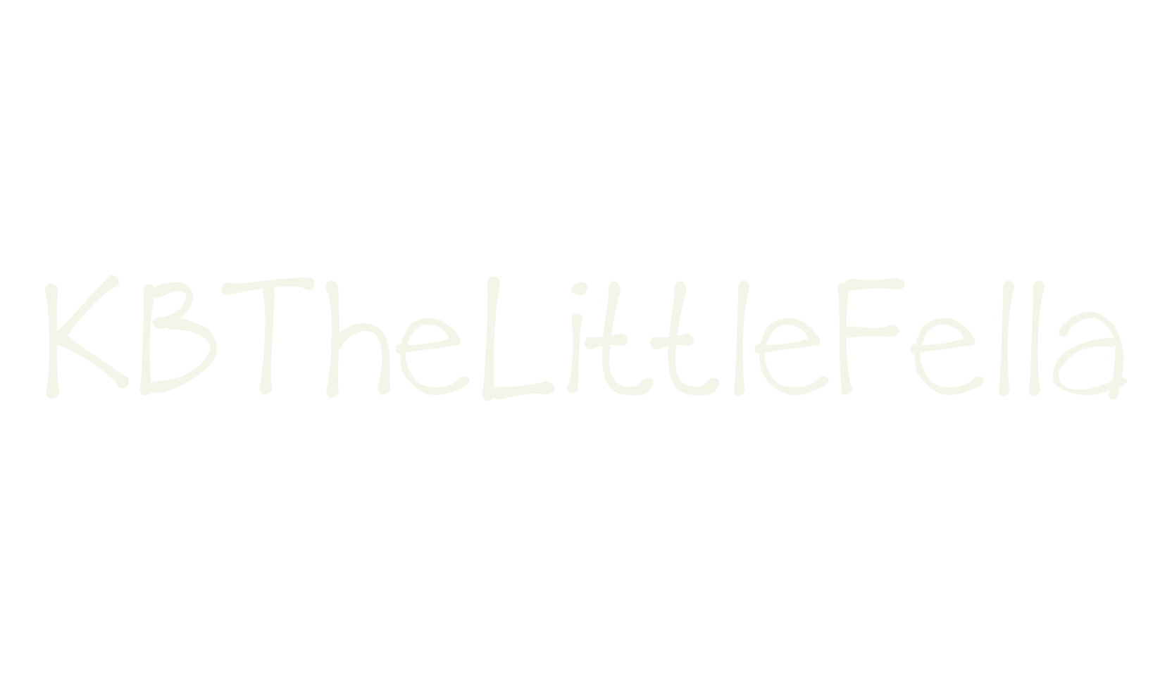 KBTheLittleFella, handwritten font preview