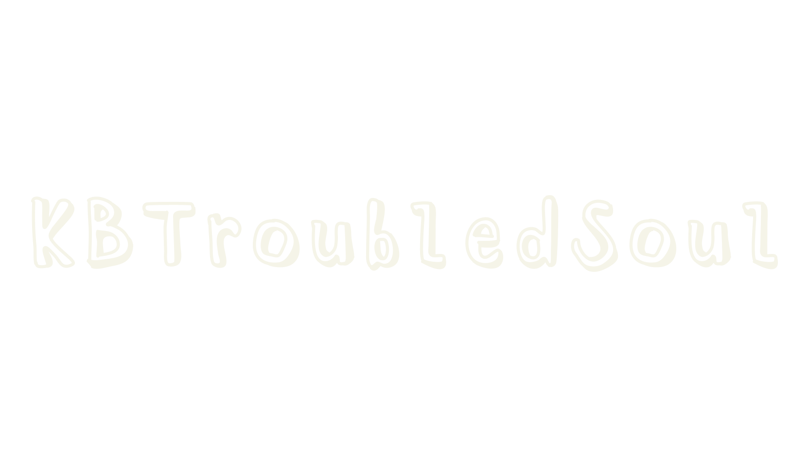 KBTroubledSoul, handwritten font preview