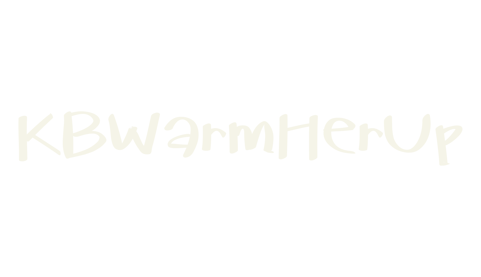 KBWarmHerUp, handwritten font preview