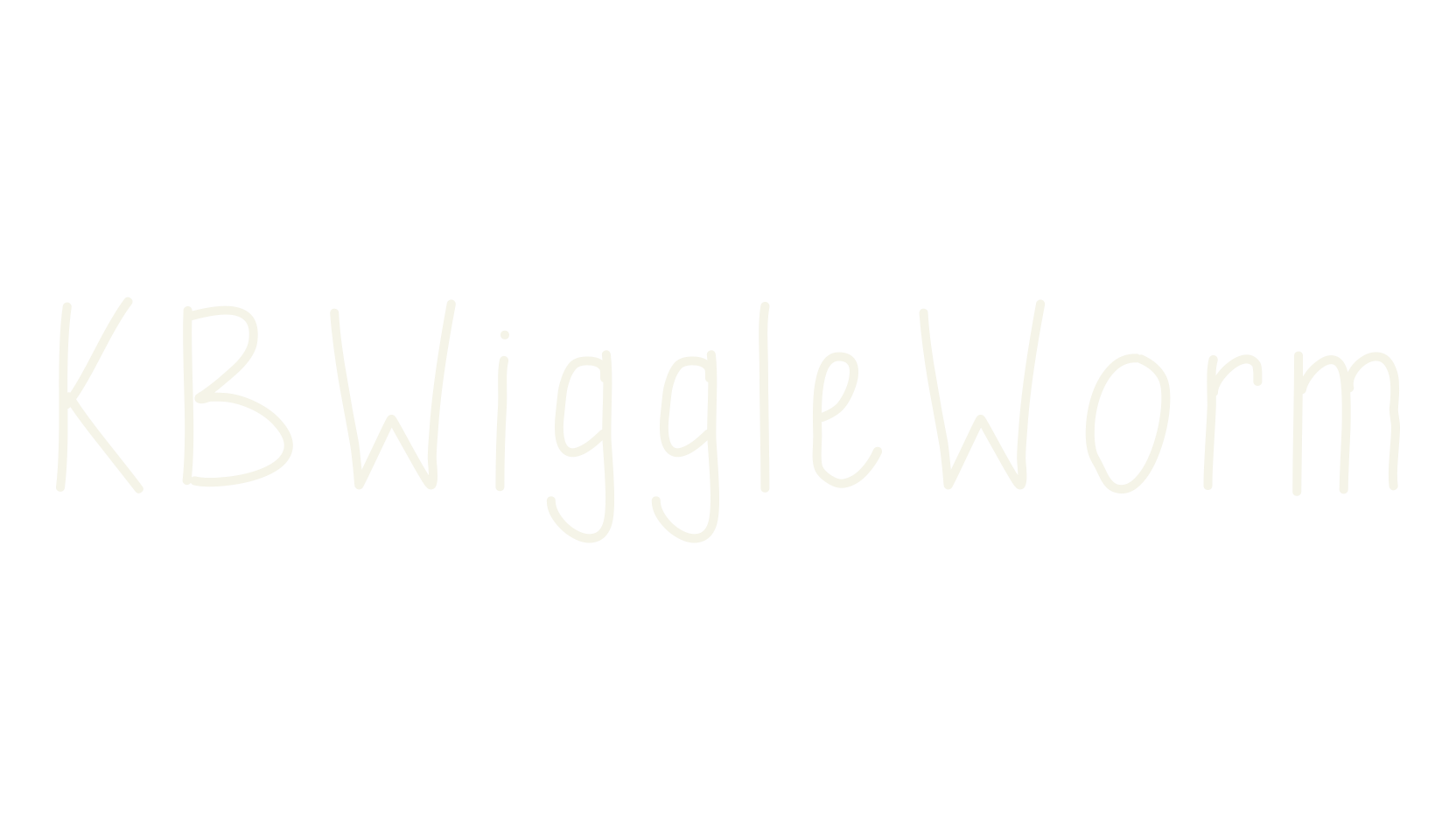 KBWiggleWorm, handwritten font preview