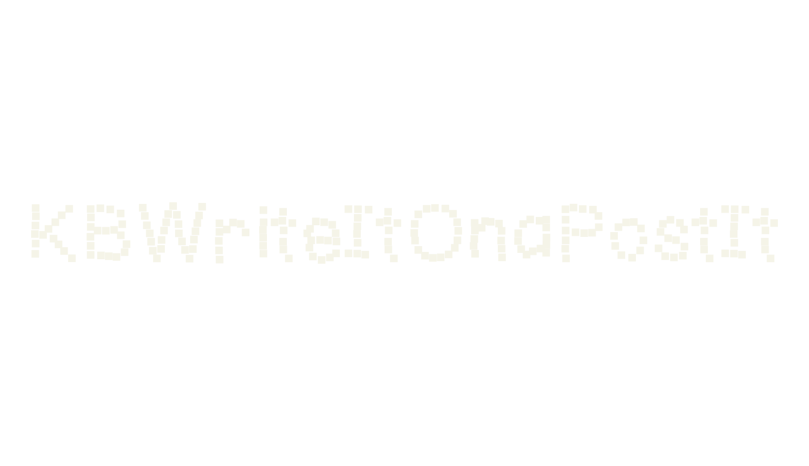 KBWriteItOnaPostIt, handwritten font preview