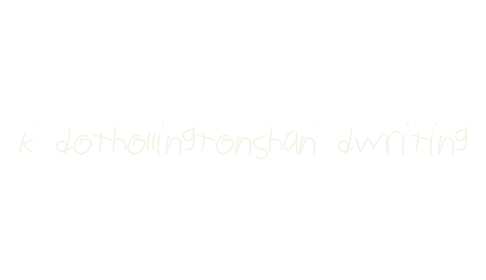kdothollingtonshandwriting, display font preview