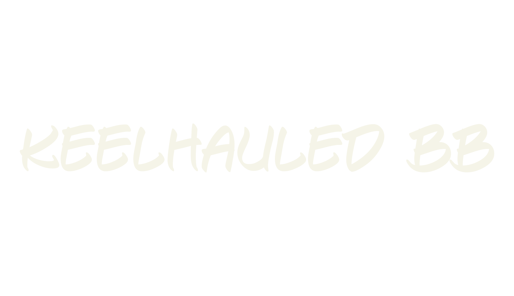 Keelhauled BB, handwritten font preview