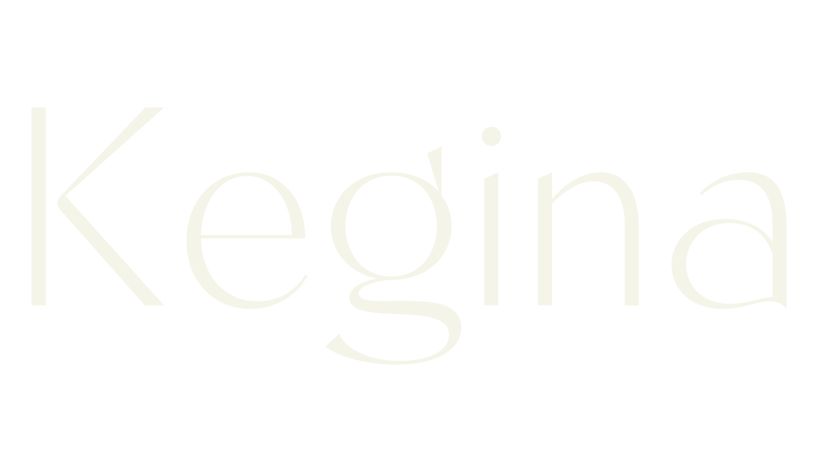 Kegina, minimalist font preview