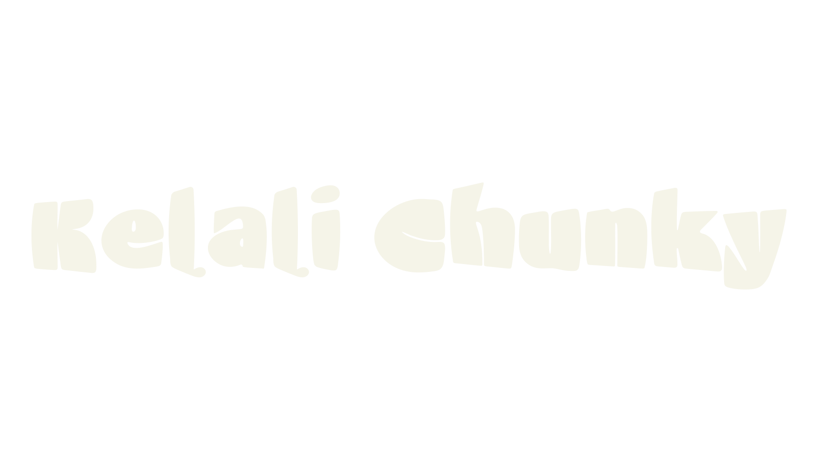 Kelali Chunky, chunky font preview