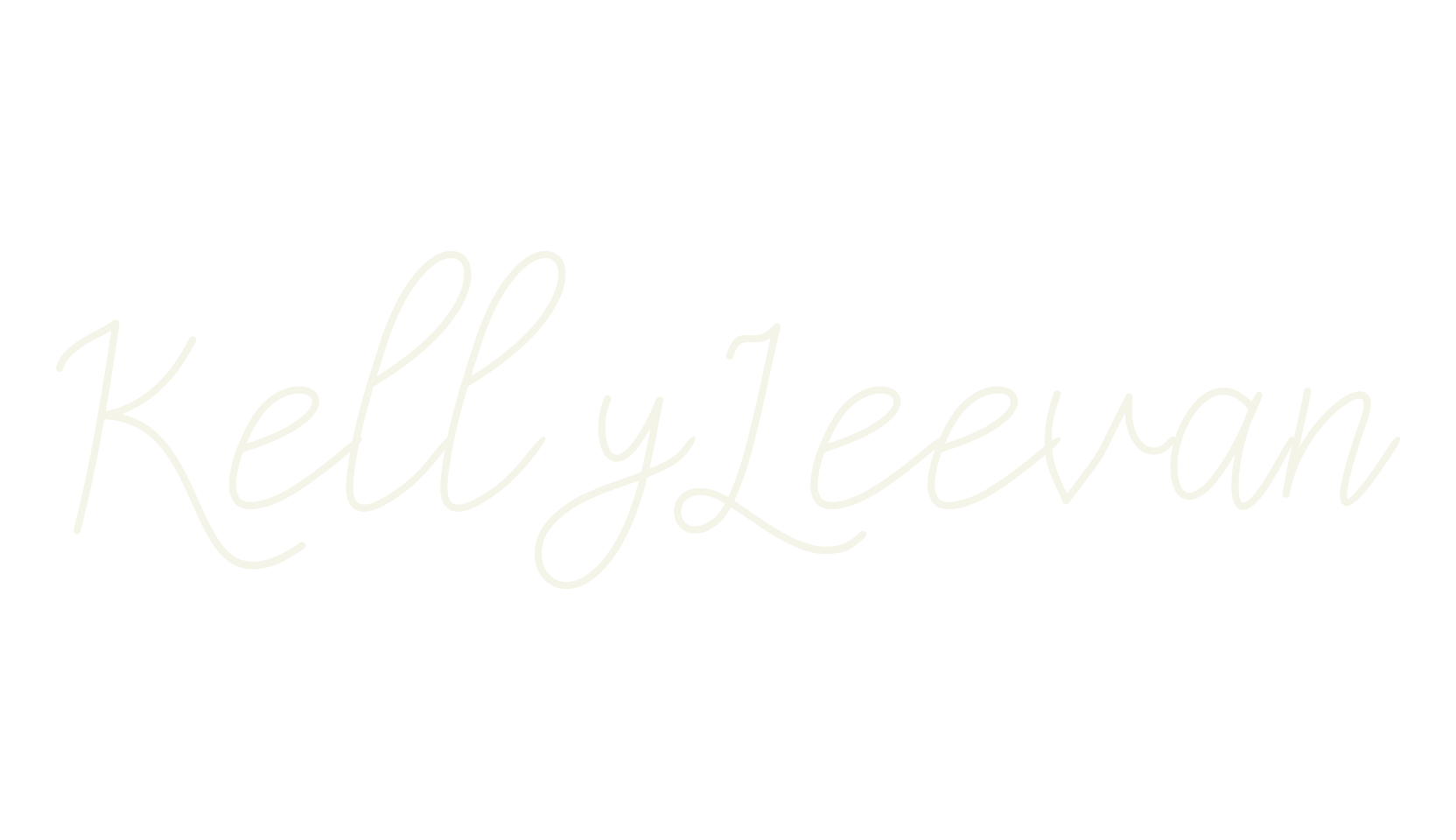 Kelly Leevan, cursive font preview
