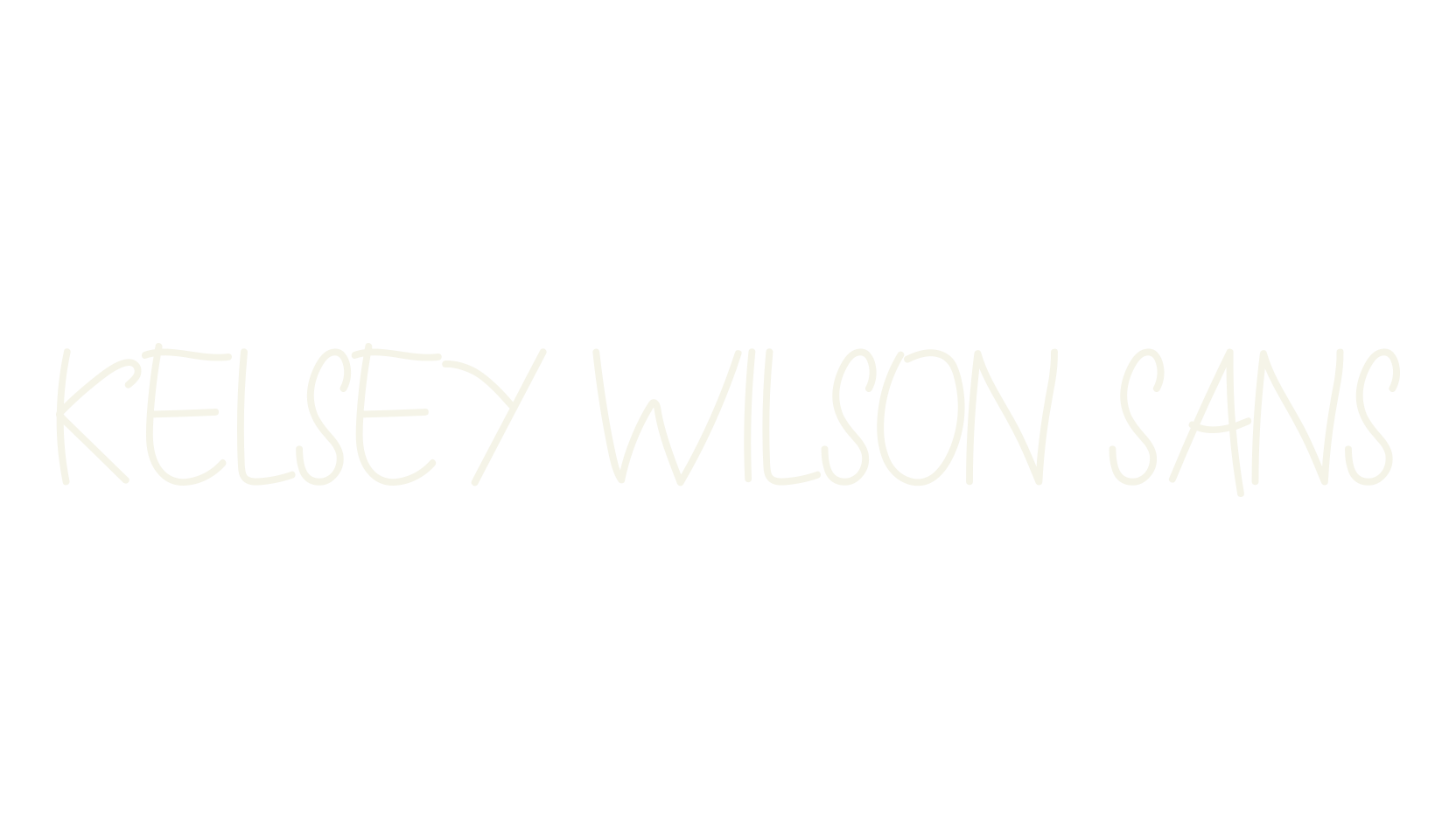Kelsey Wilson Sans, handwriting font preview