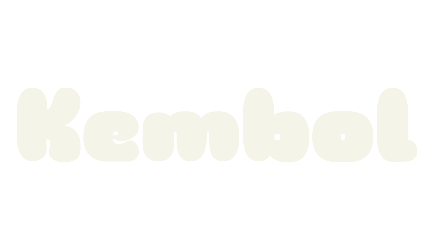 Kembol, bubble letters font preview