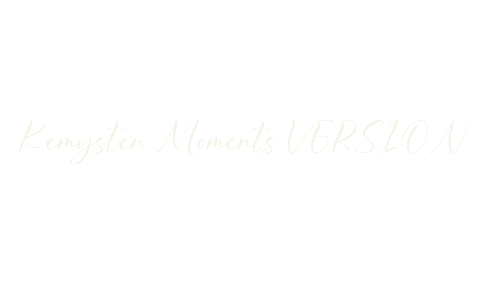 Kemysten Moments VERSION, script font preview