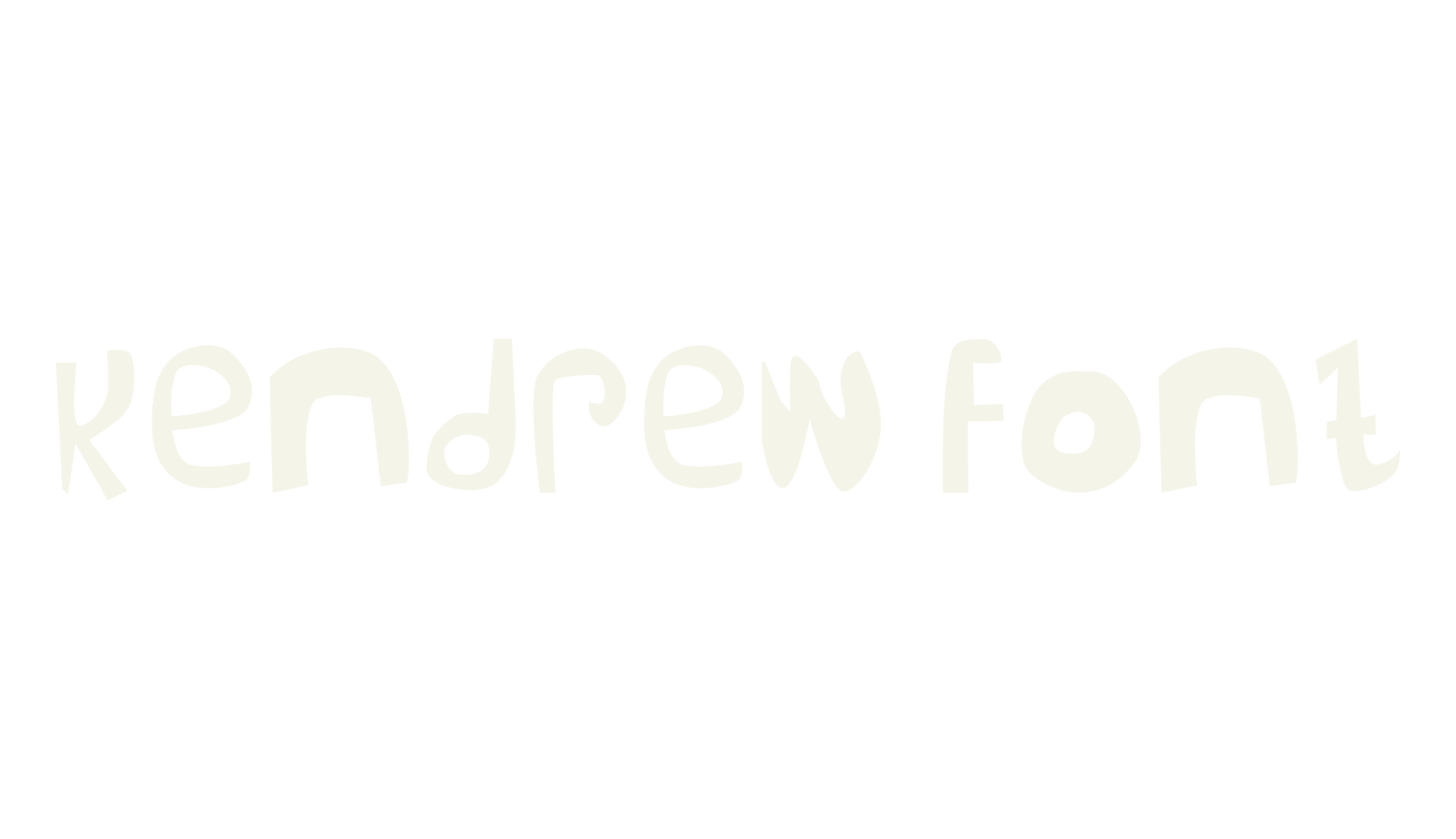Kendrew Font, cute font preview