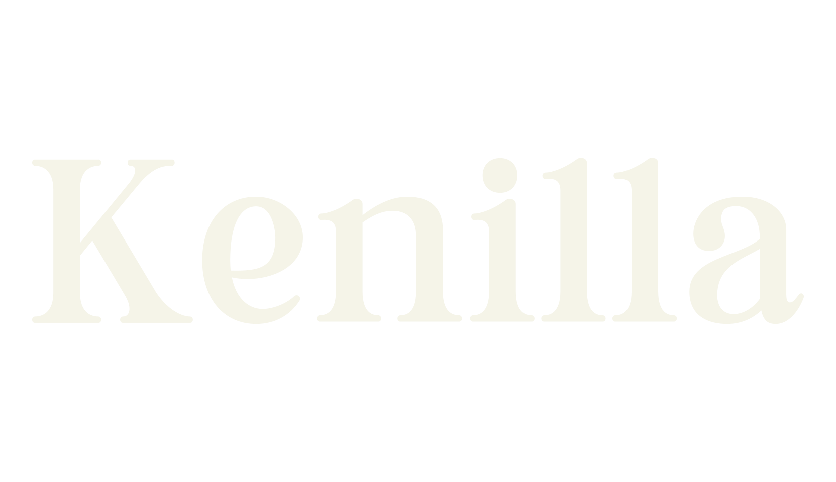 Kenilla, serif font preview