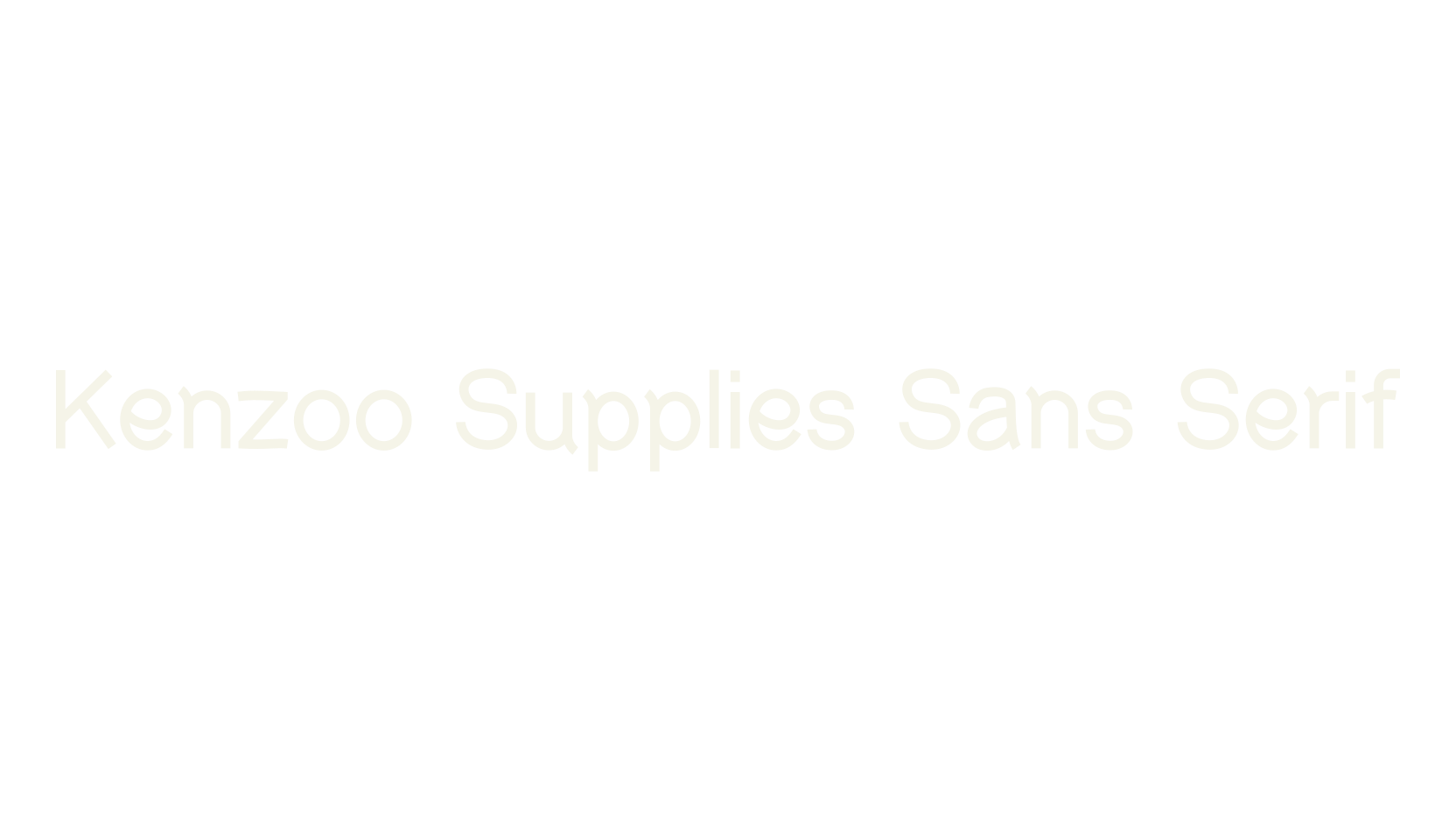 Kenzoo Supplies Sans Serif, sans serif font preview