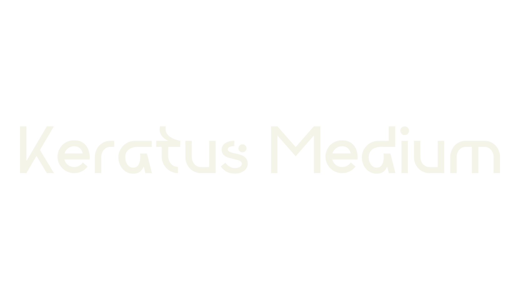 Keratus Medium, movies font preview