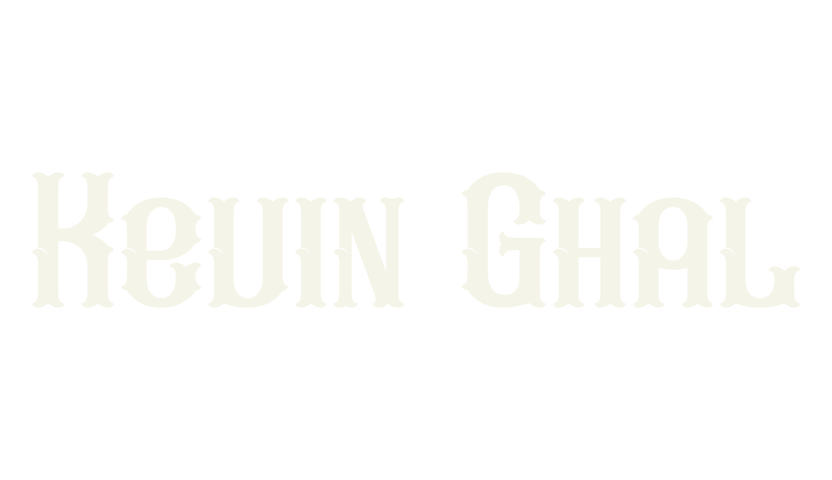 Kevin Ghal, tattoo font preview