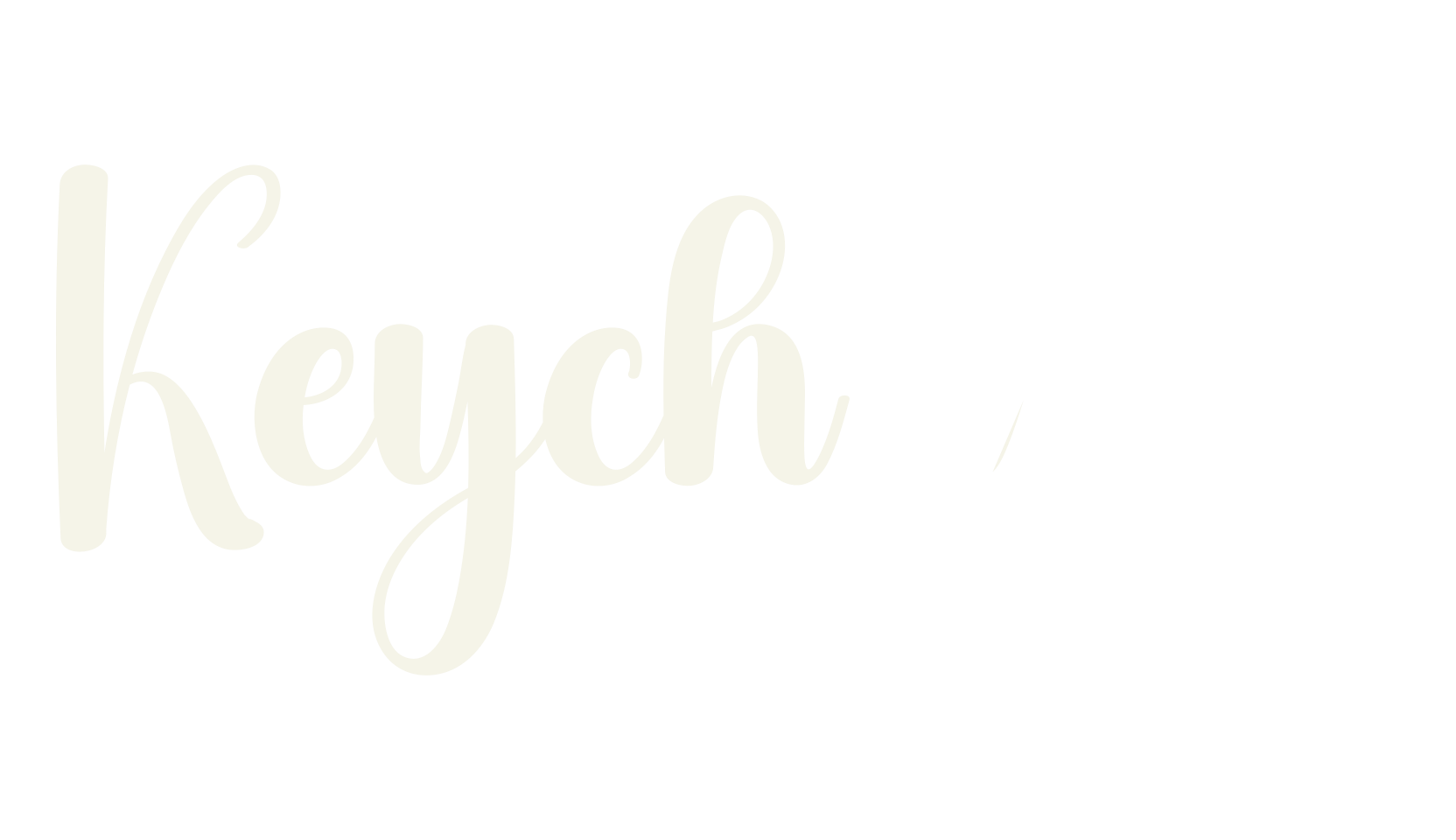 Keychains, calligraphy font preview
