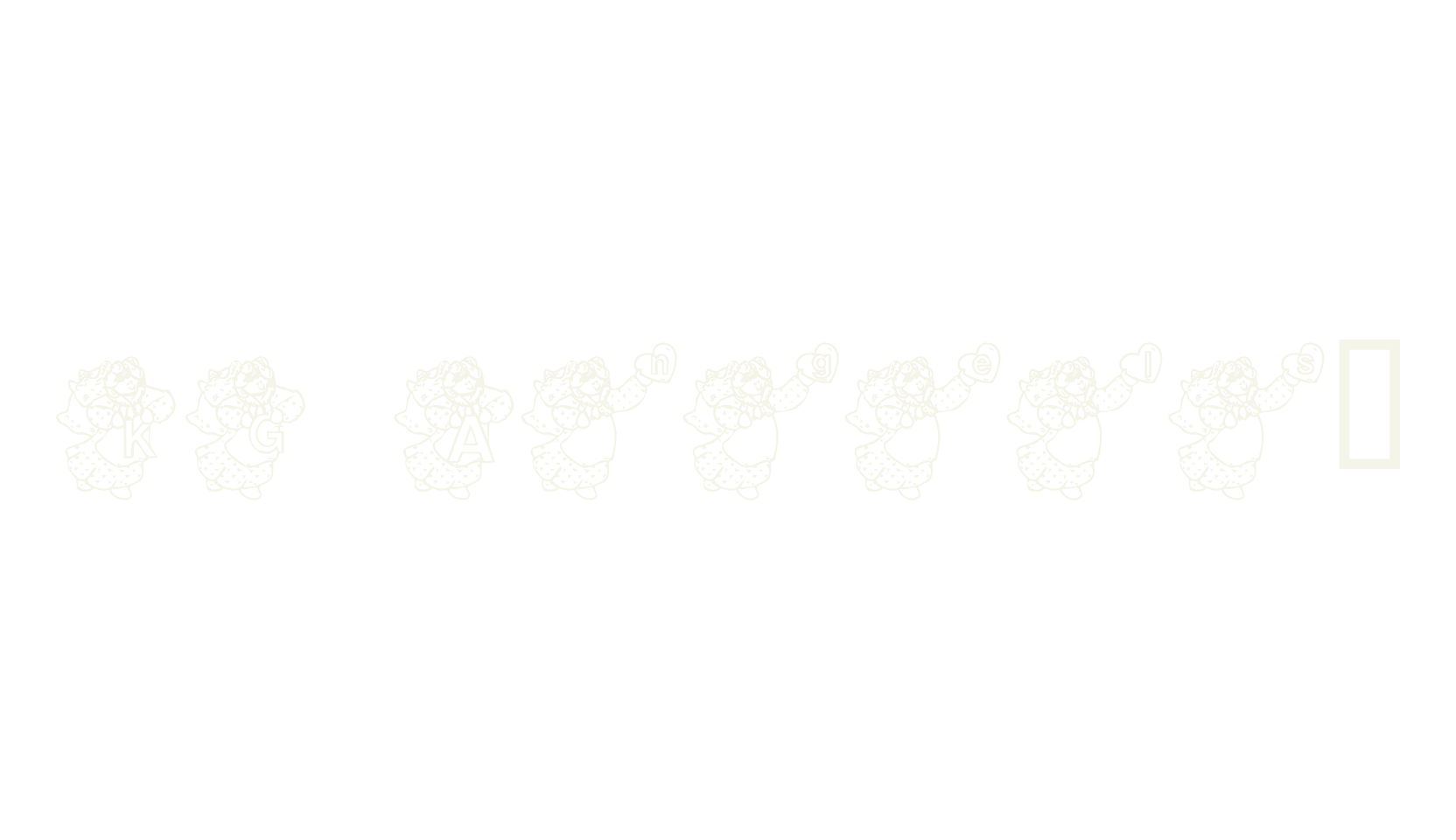 KG Angels3, heart font preview