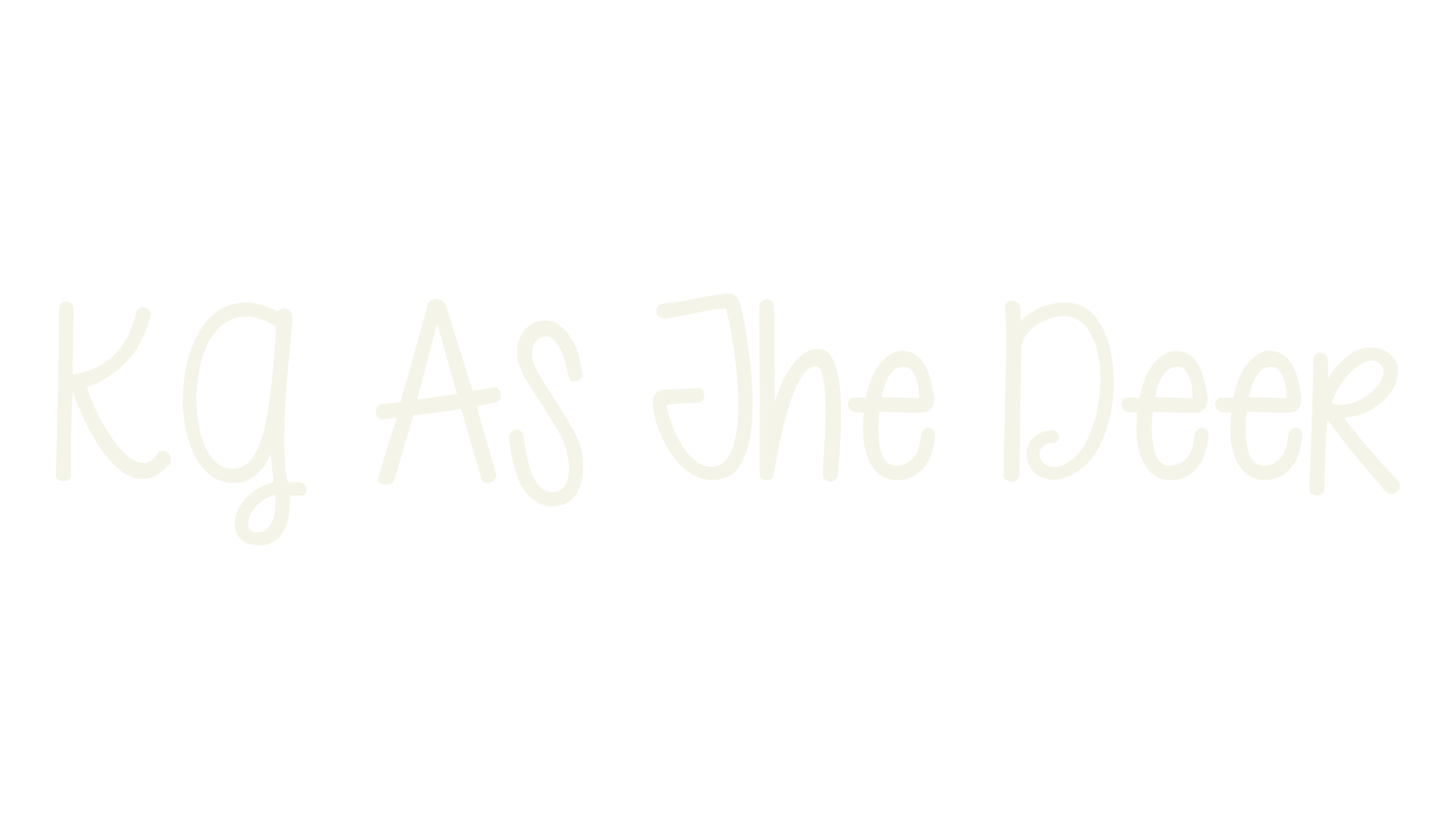 KG As The Deer, fashion script font preview