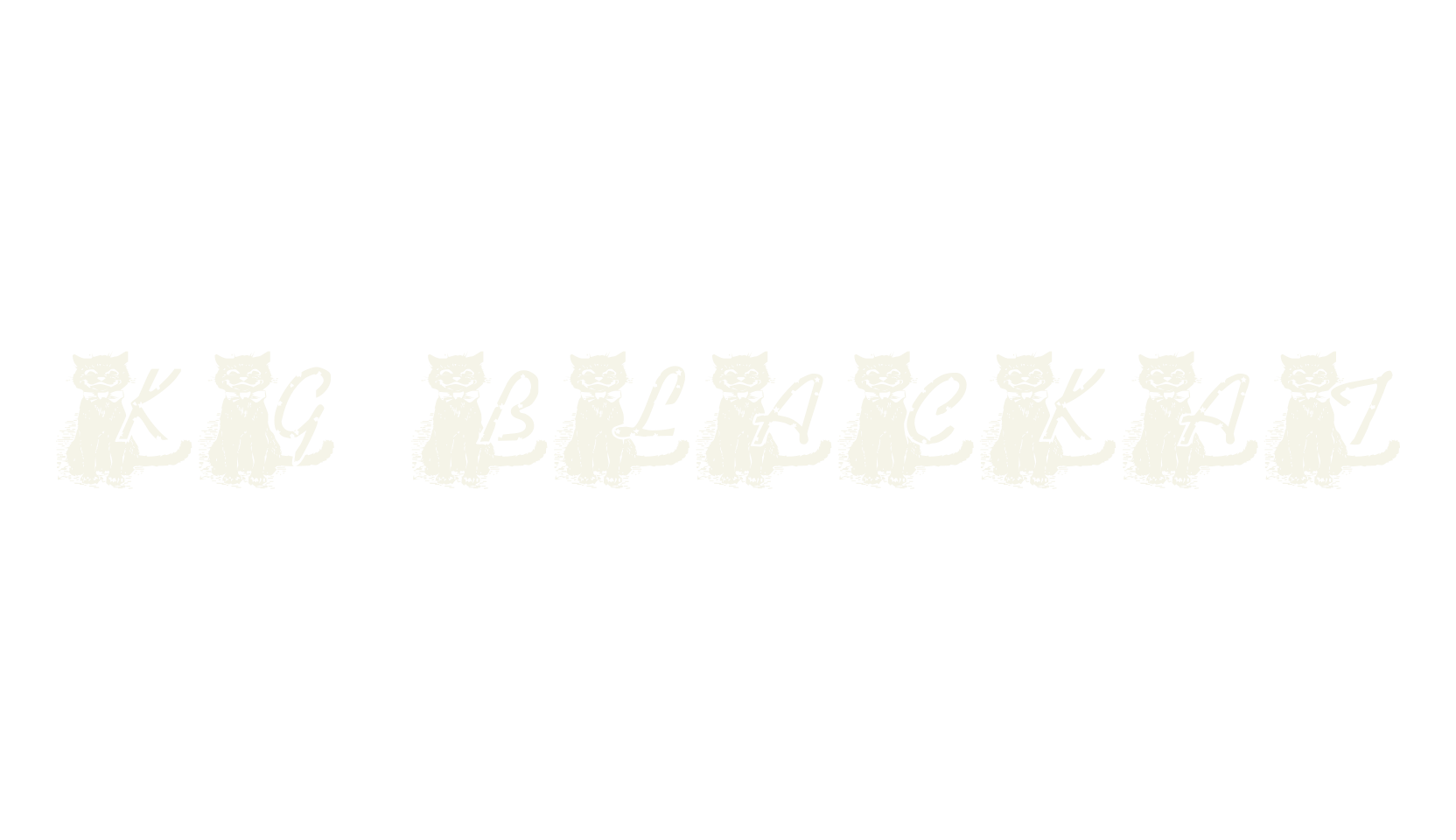 KG BLACKAT, cat font preview