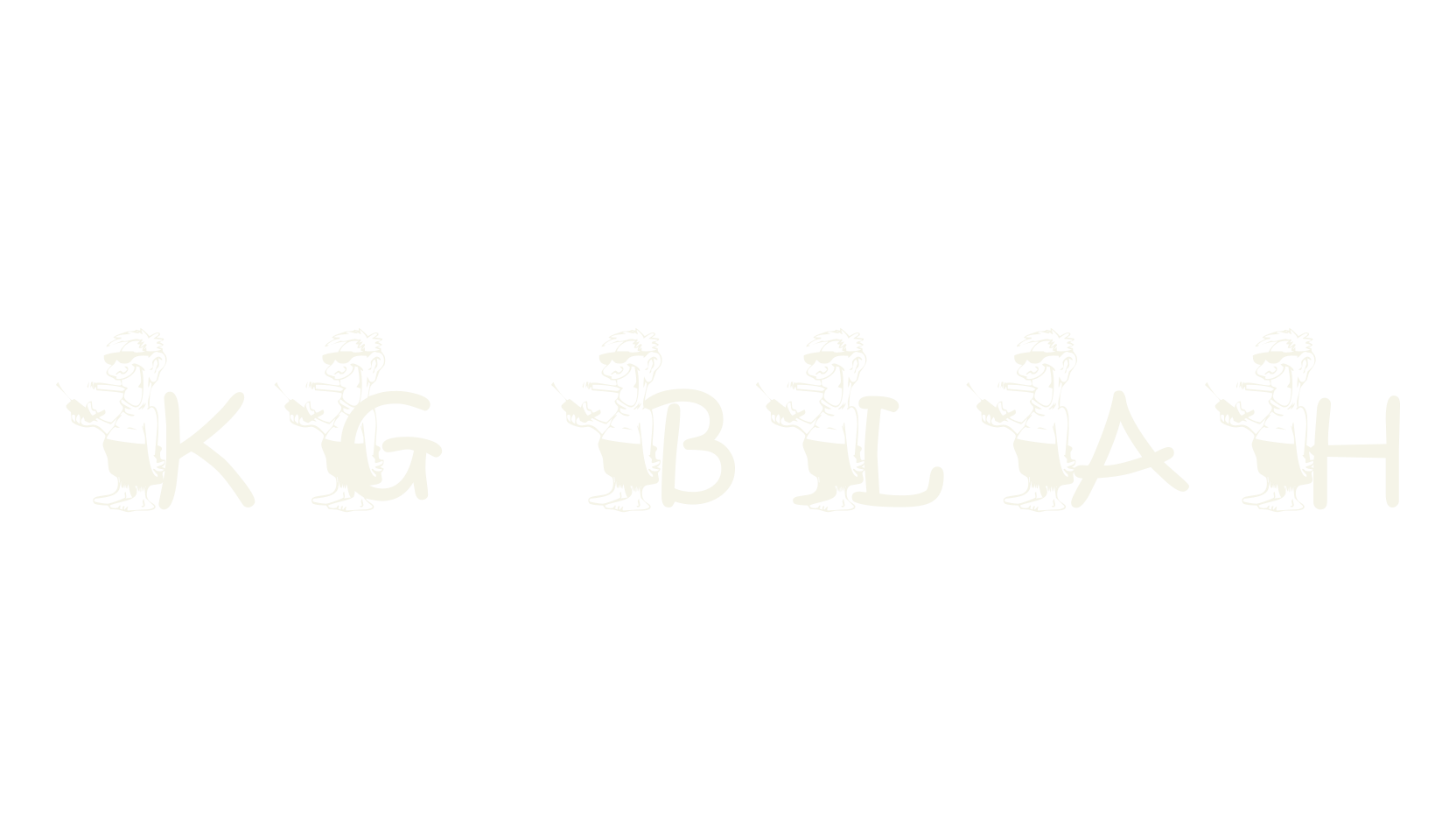 KG BLAH, display font preview