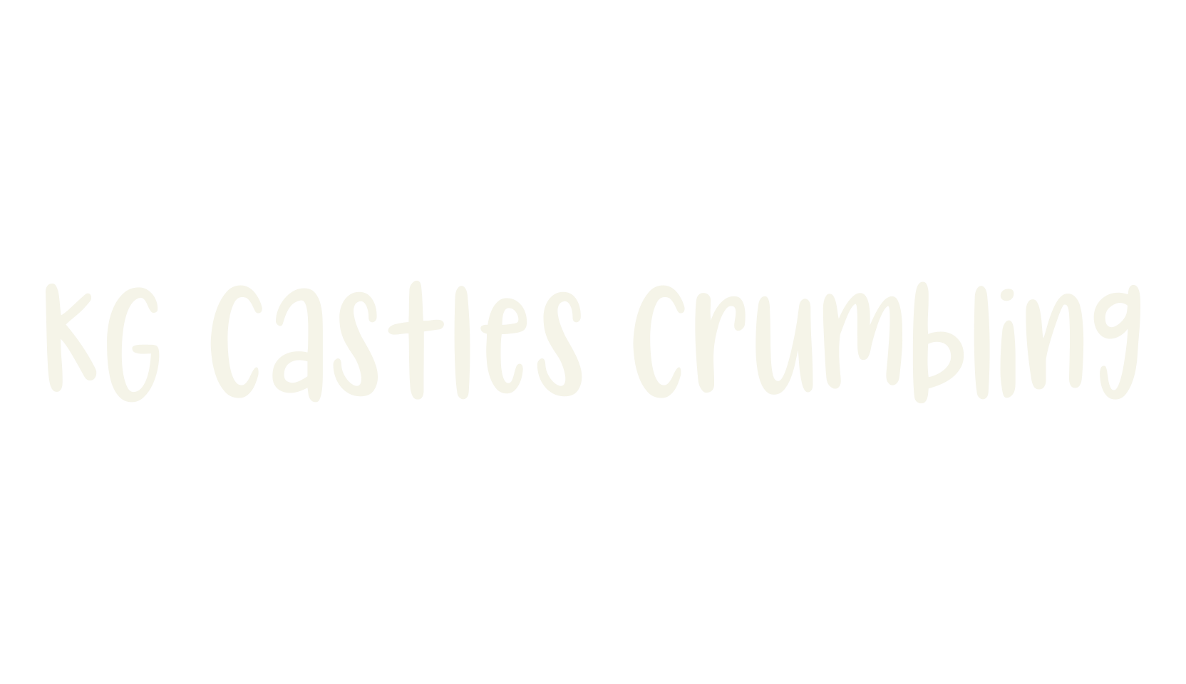 KG Castles Crumbling, handwritten font preview