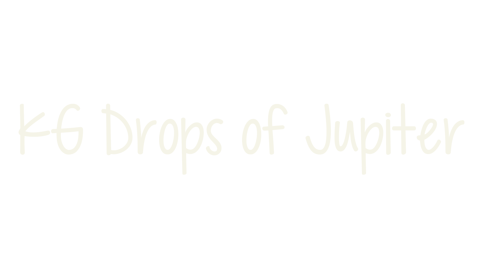 KG Drops of Jupiter, handwritten font preview