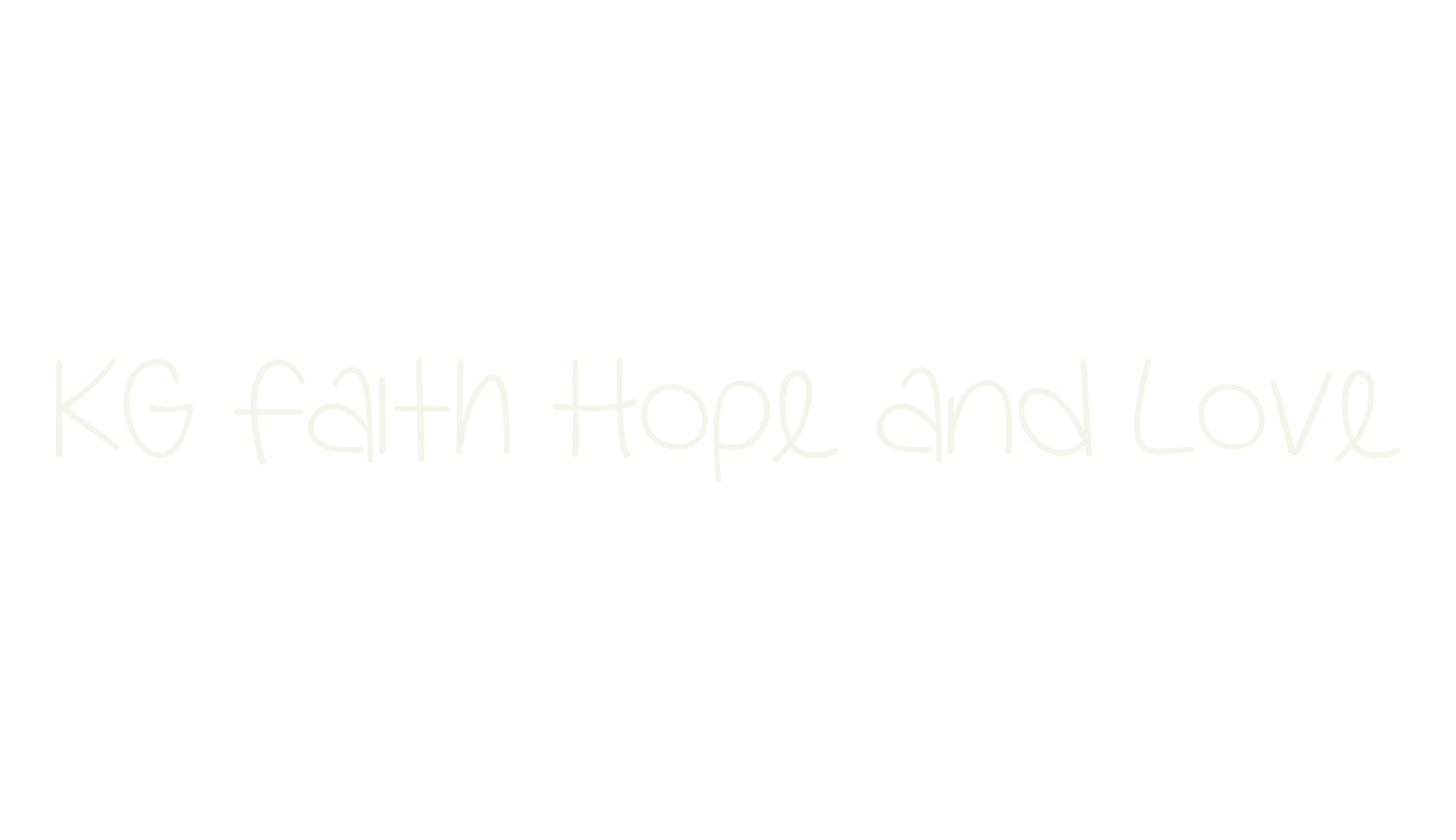 KG Faith Hope and Love, handwritten font preview