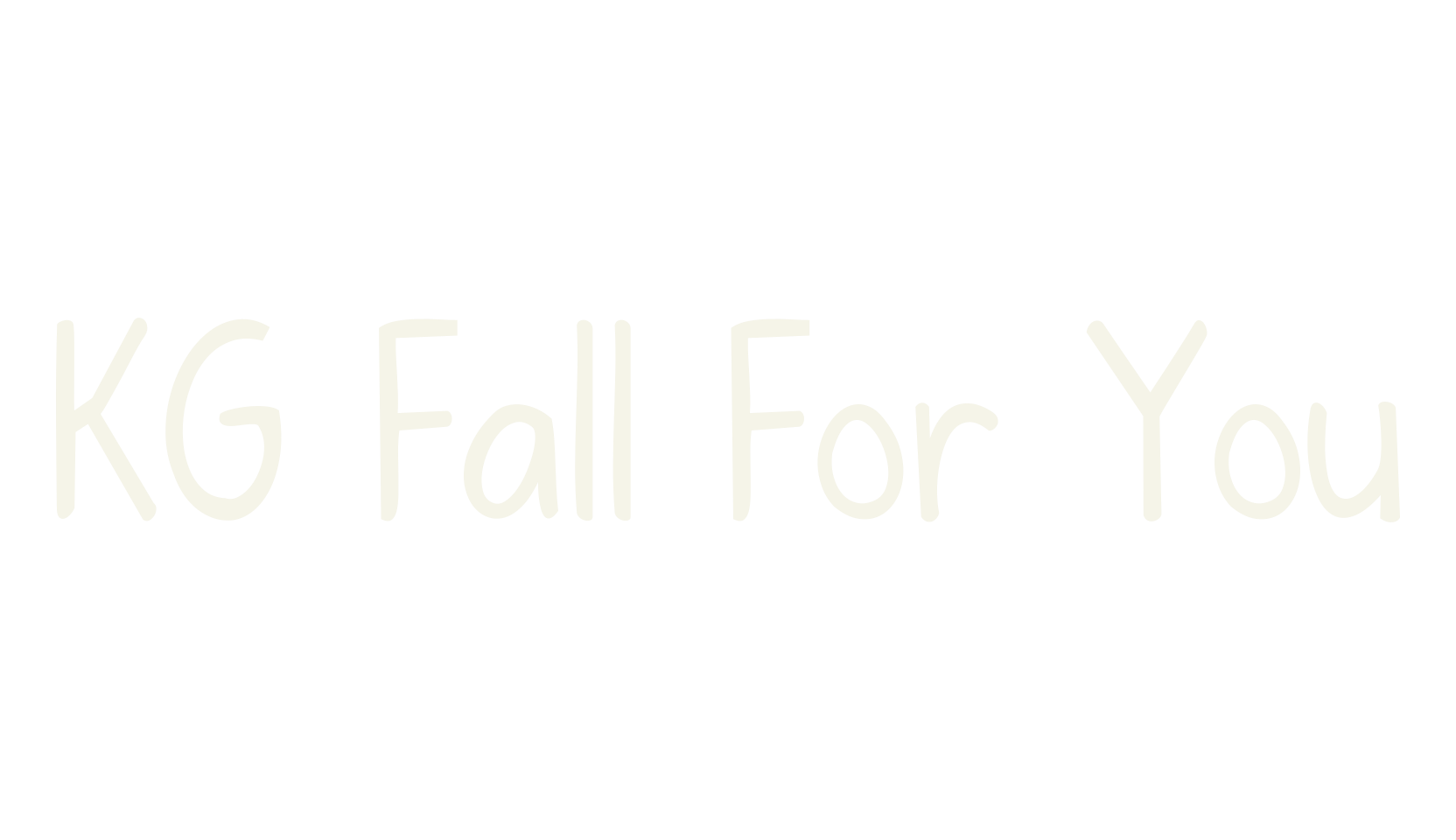KG Fall For You, handwritten font preview