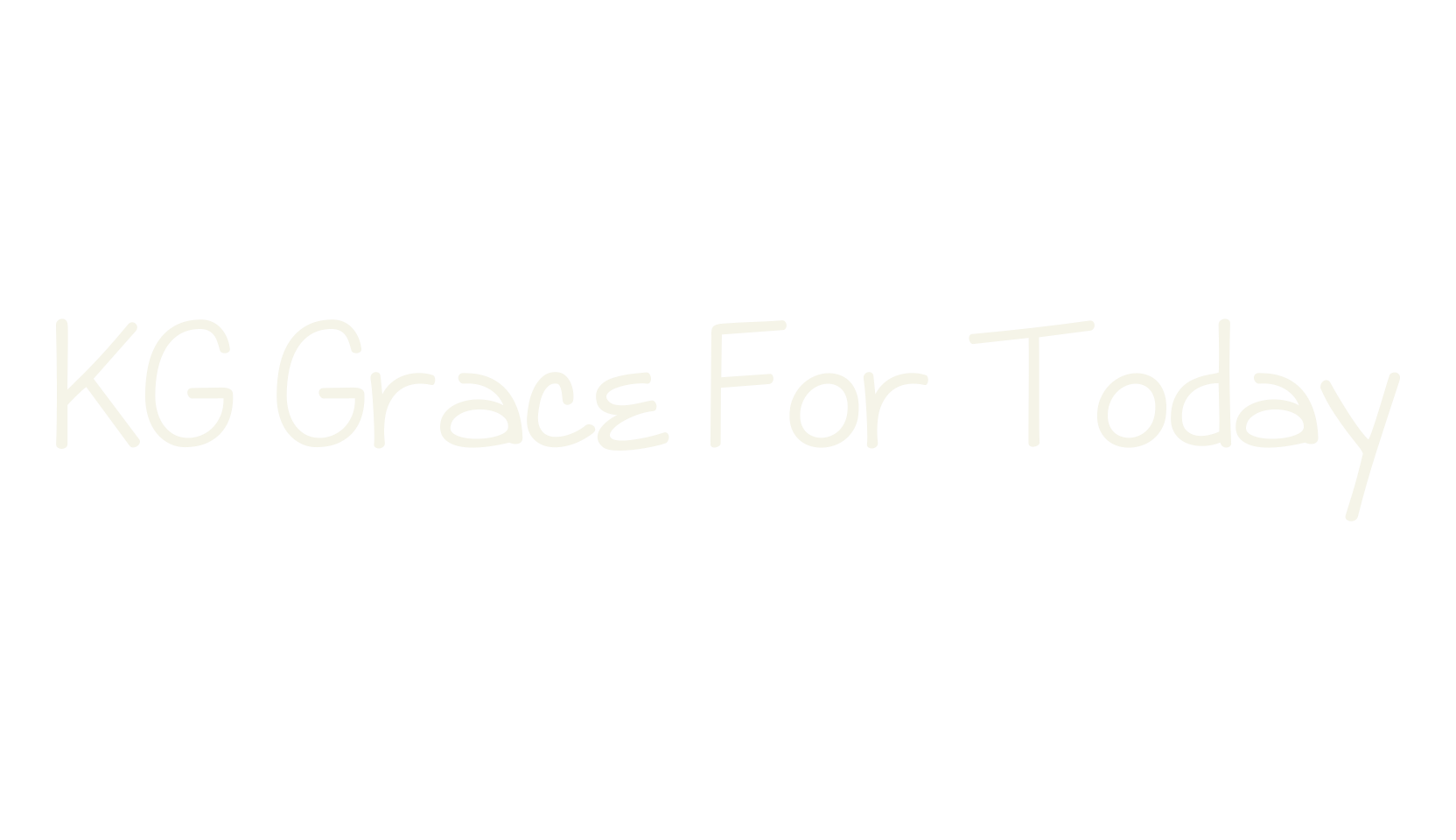 KG Grace For Today, handwritten font preview