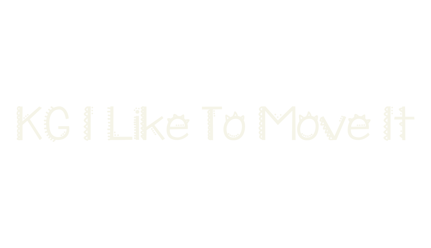 KG I Like To Move It, display market font preview